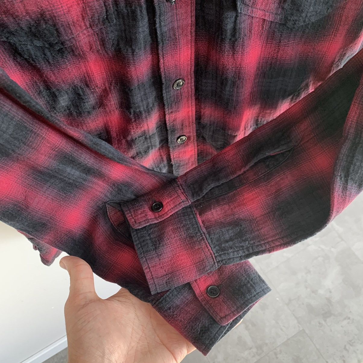 Saint Laurent Paris SAINT LAURENT Shirt Long Sleeve Flannel Button Up Check Size US S / EU 44-46 / 1 - 8 Thumbnail