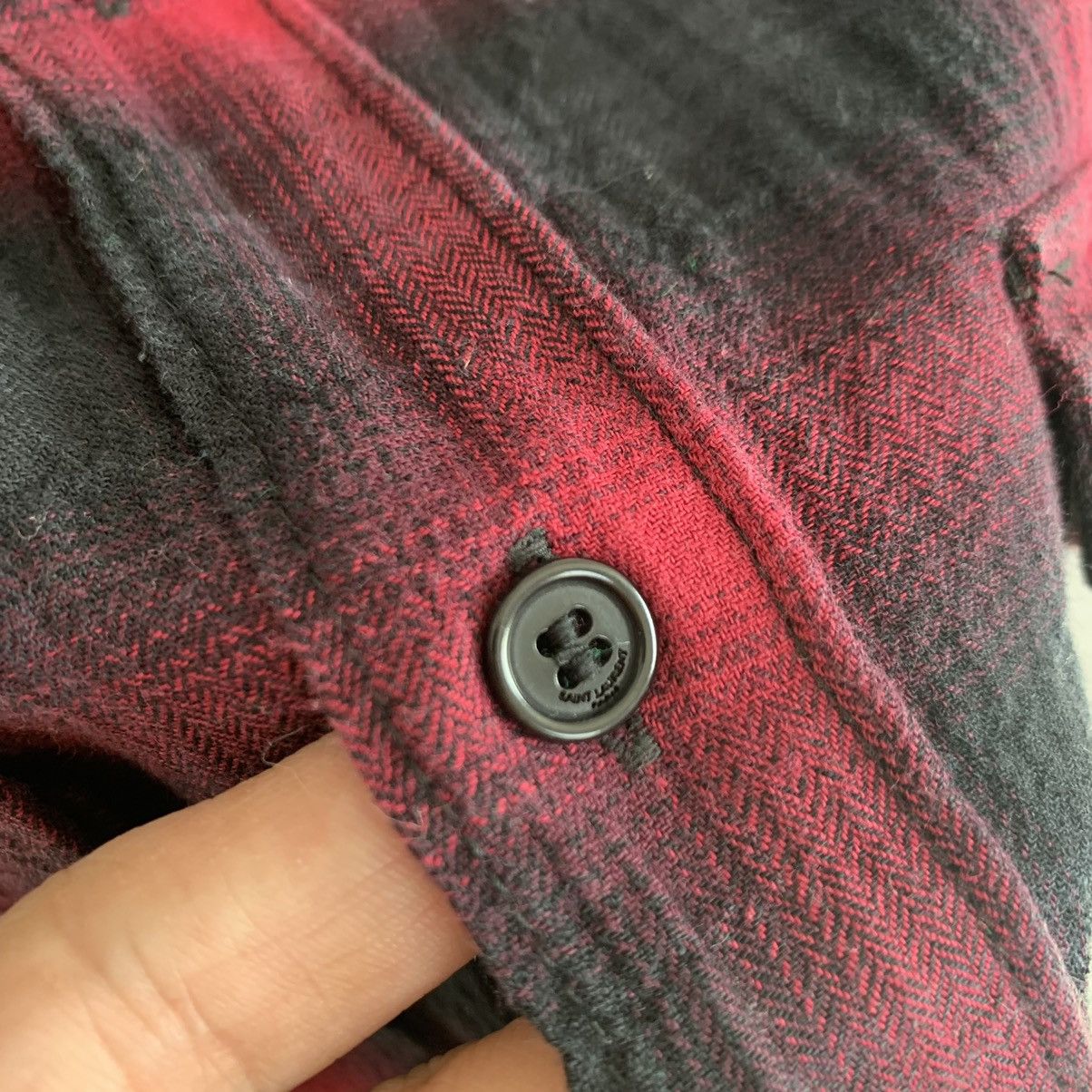 Saint Laurent Paris SAINT LAURENT Shirt Long Sleeve Flannel Button Up Check Size US S / EU 44-46 / 1 - 7 Thumbnail
