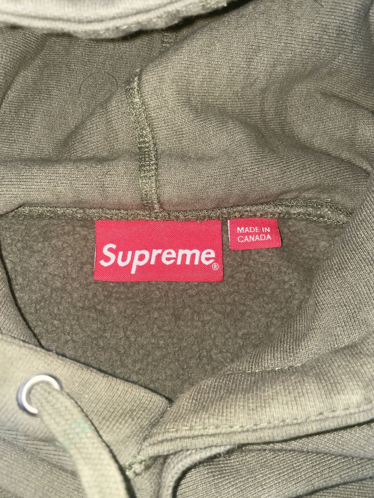 Supreme Supreme Olive Hoodie - Size Medium Size US M / EU 48-50 / 2 - 5 Thumbnail