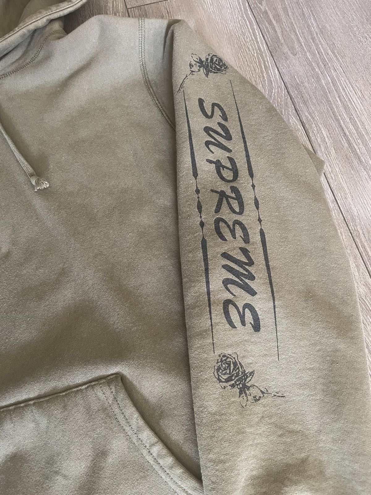 Supreme Supreme Olive Hoodie - Size Medium Size US M / EU 48-50 / 2 - 2 Thumbnail