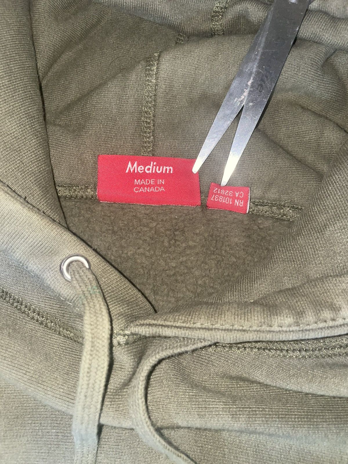 Supreme Supreme Olive Hoodie - Size Medium Size US M / EU 48-50 / 2 - 6 Thumbnail