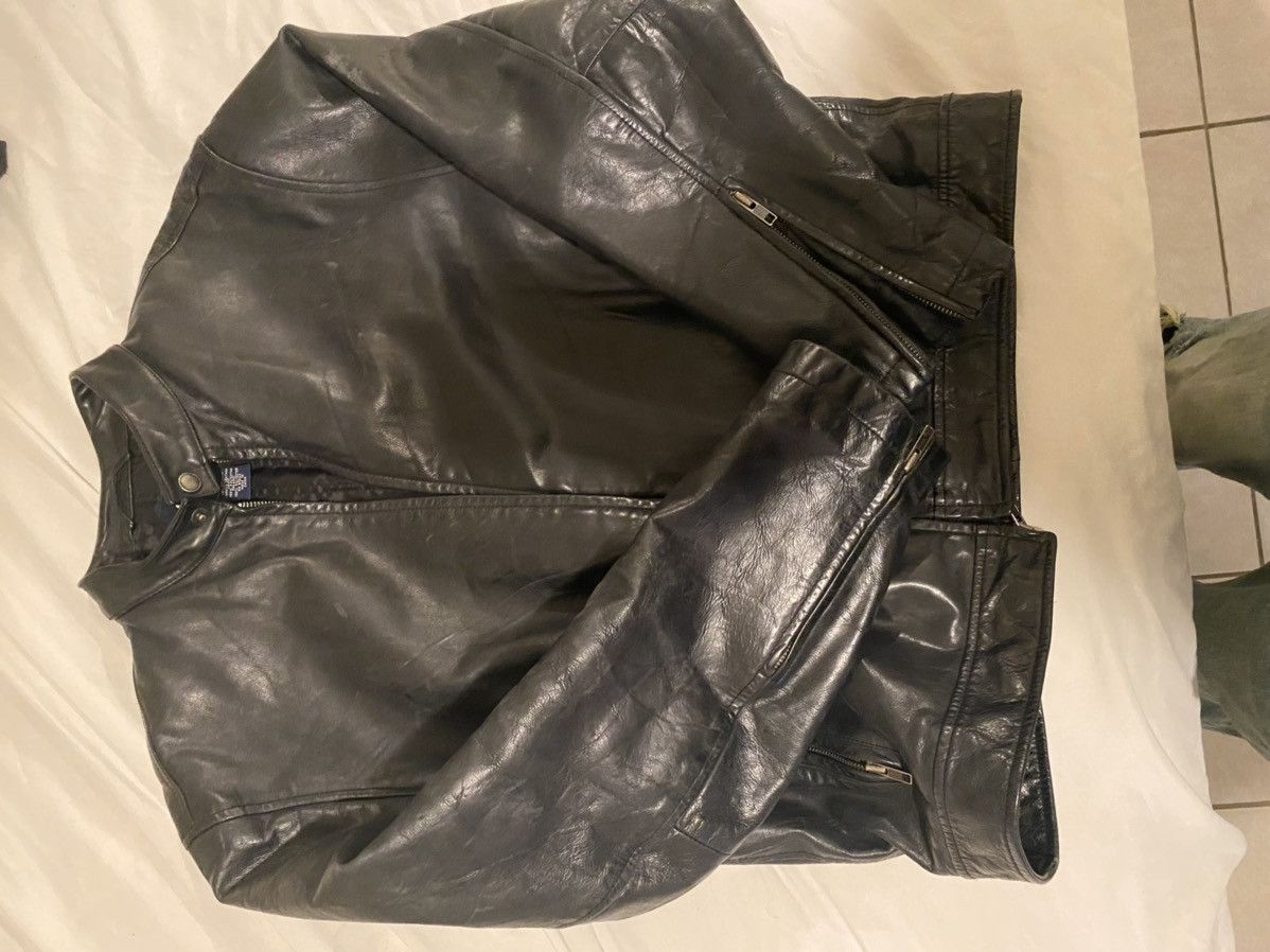 Gap Black vintage leather gap jacket Size US M / EU 48-50 / 2 - 2 Preview