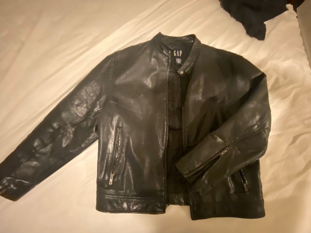 Gap Black vintage leather gap jacket Size US M / EU 48-50 / 2 - 1 Preview