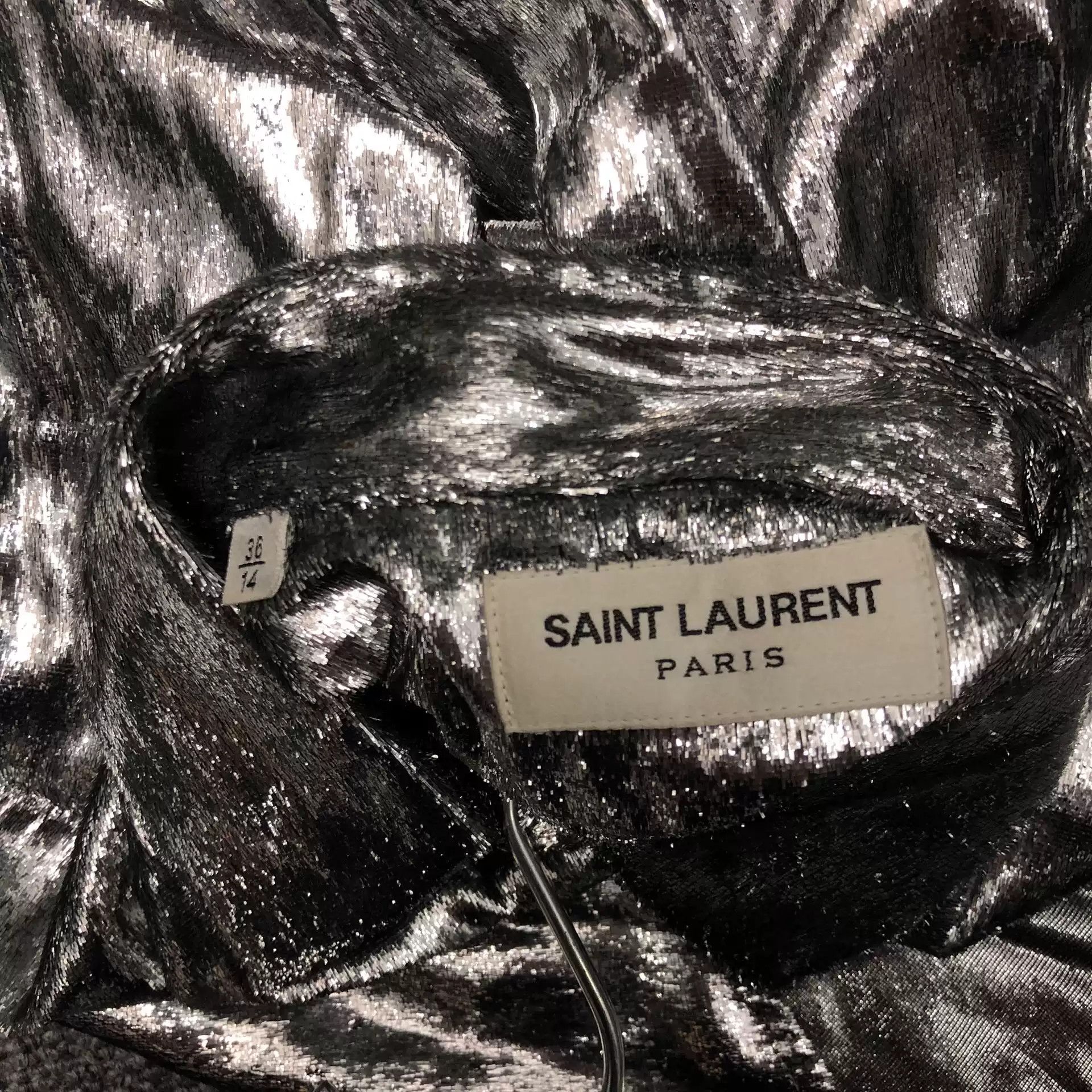 Saint Laurent Paris Saint Laurent Glitter Shirt Size 36 Size US XS / EU 42 / 0 - 7 Thumbnail