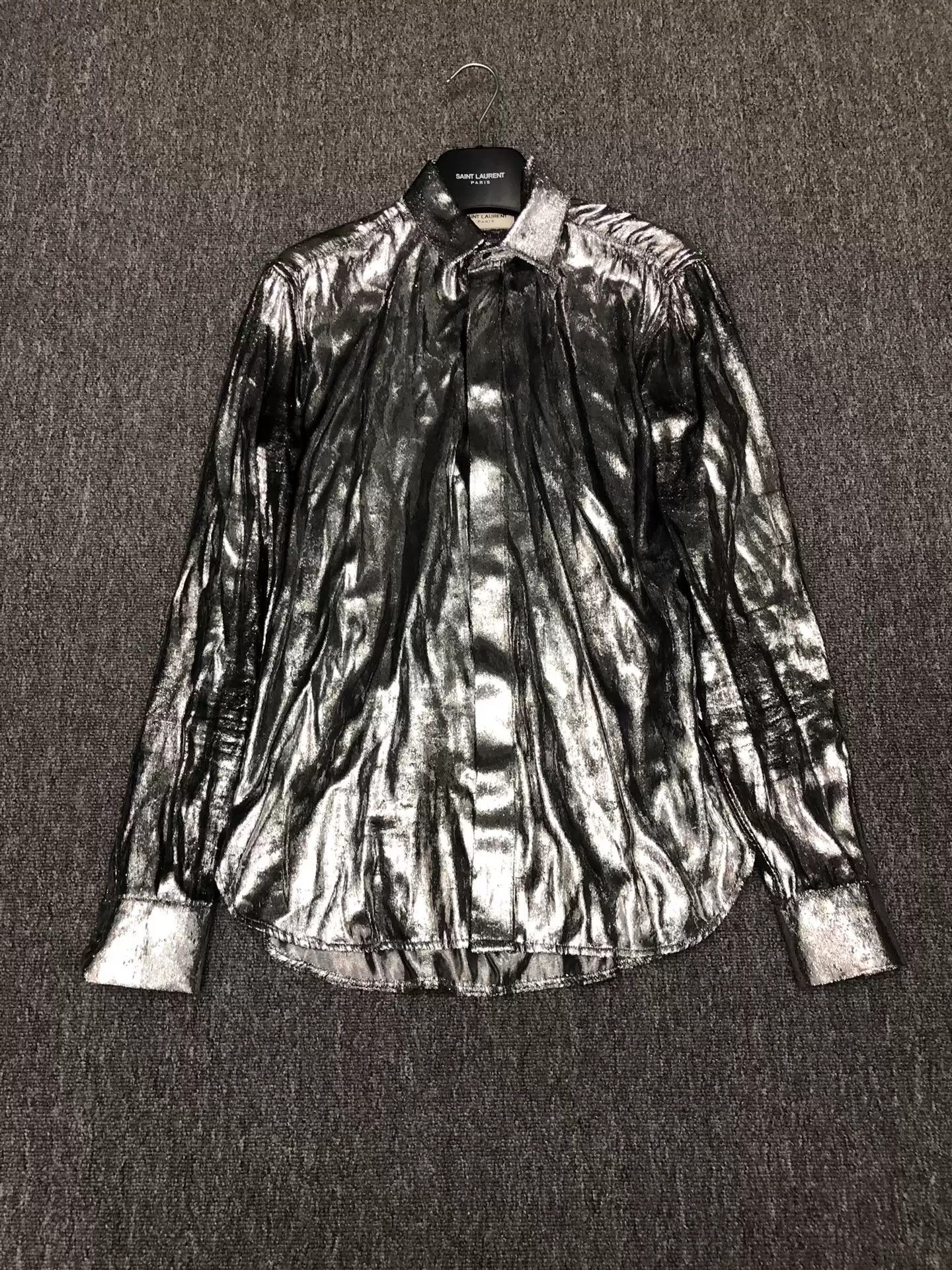 Saint Laurent Paris Saint Laurent Glitter Shirt Size 36 Size US XS / EU 42 / 0 - 1 Thumbnail