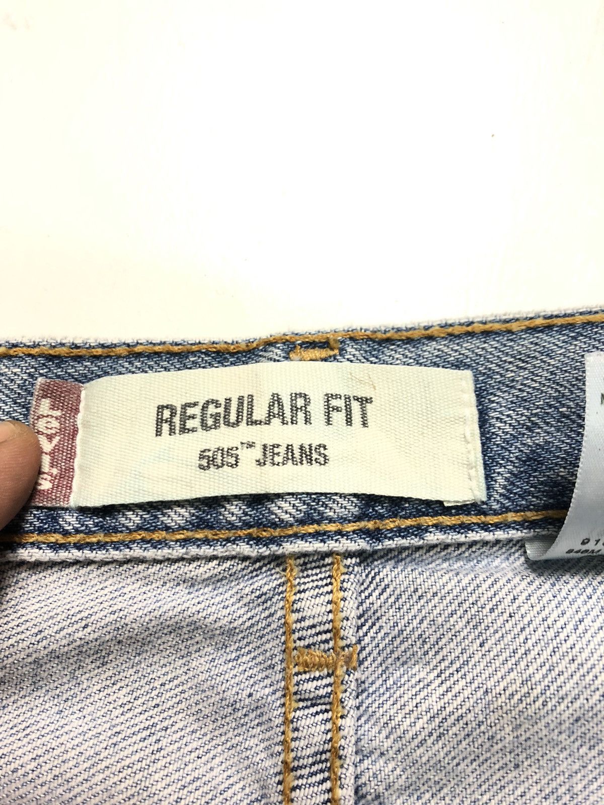 Levi's Vintage Clothing × Vintage VINTAGE LEVIS 505 REGULAR FIT BLUE WASH DENIM Size US 33 - 9 Thumbnail