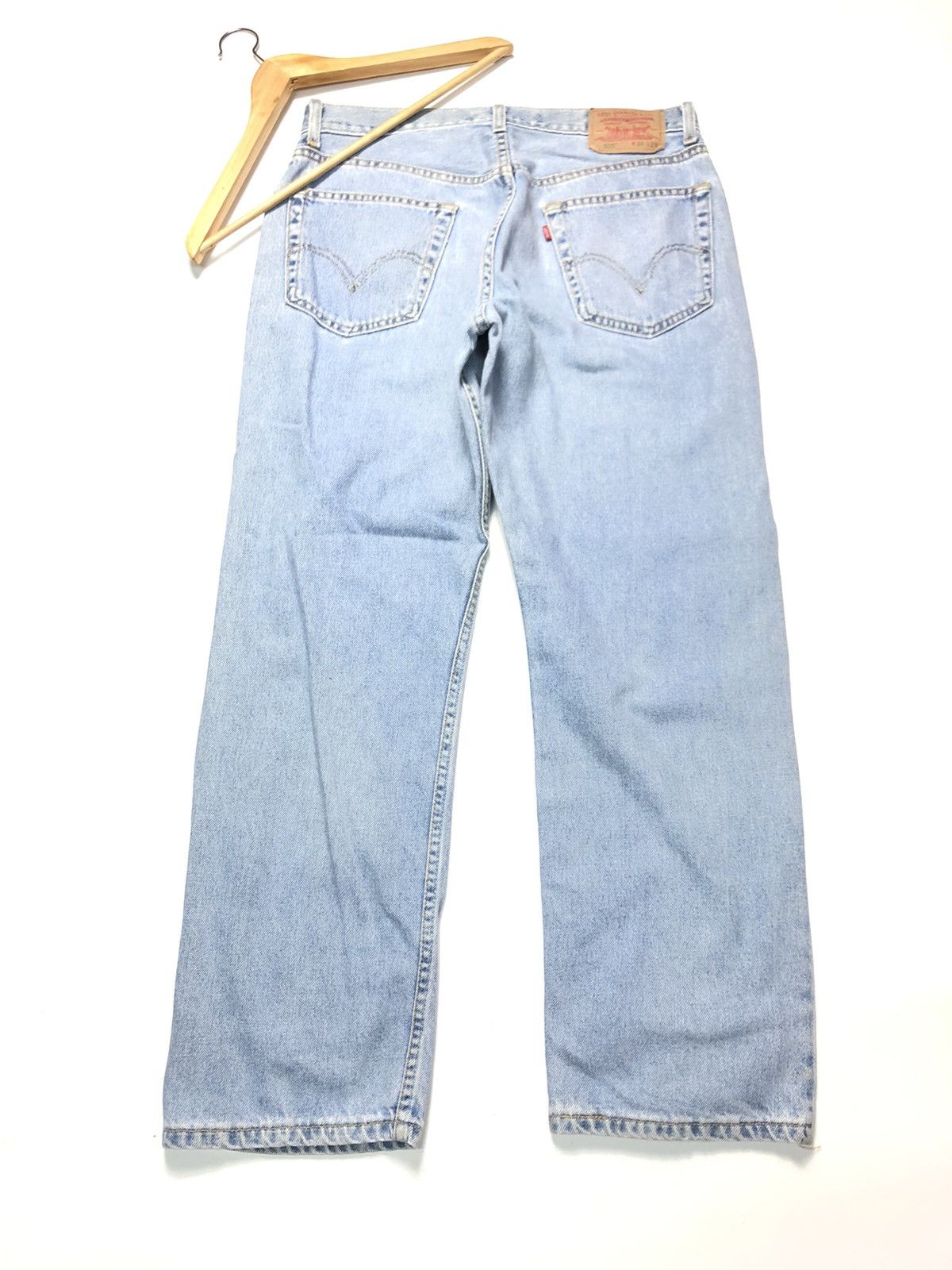 Levi's Vintage Clothing × Vintage VINTAGE LEVIS 505 REGULAR FIT BLUE WASH DENIM Size US 33 - 2 Thumbnail