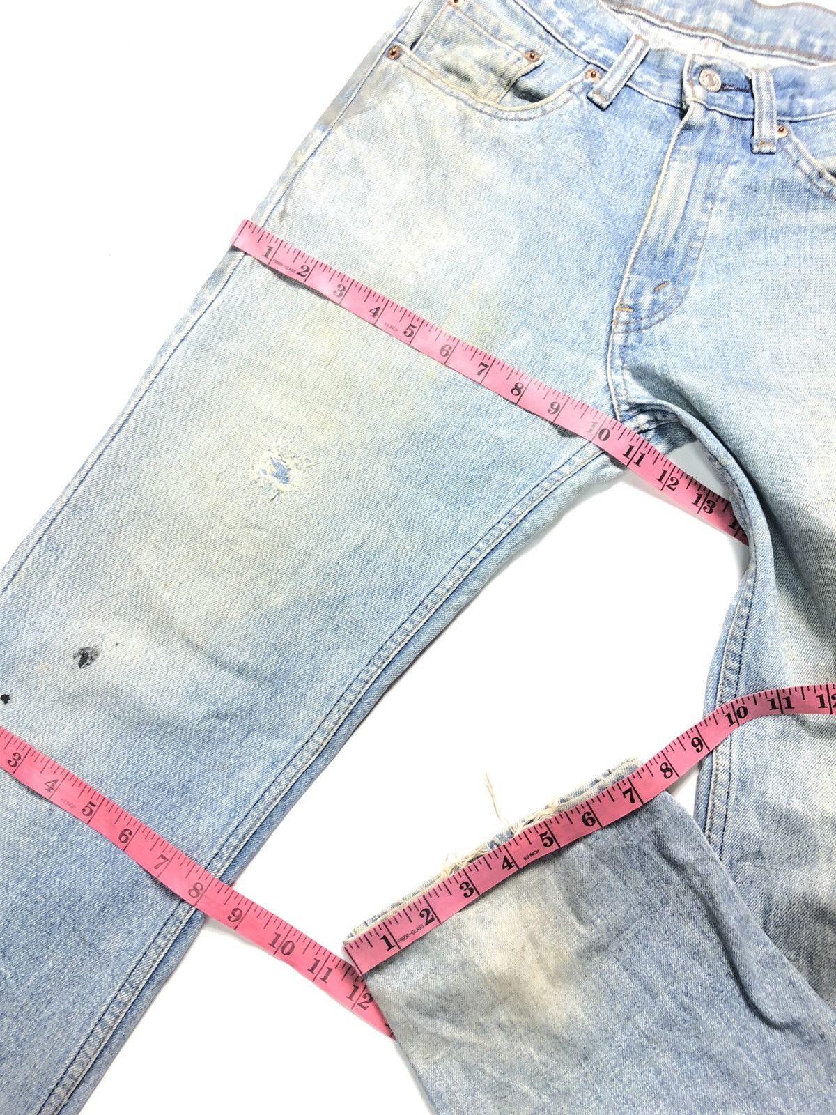 Levi's Vintage Clothing × Vintage VINTAGE LEVIS 533 BLUE WASH DISTRESSED DENIM Size US 29 - 15 Thumbnail