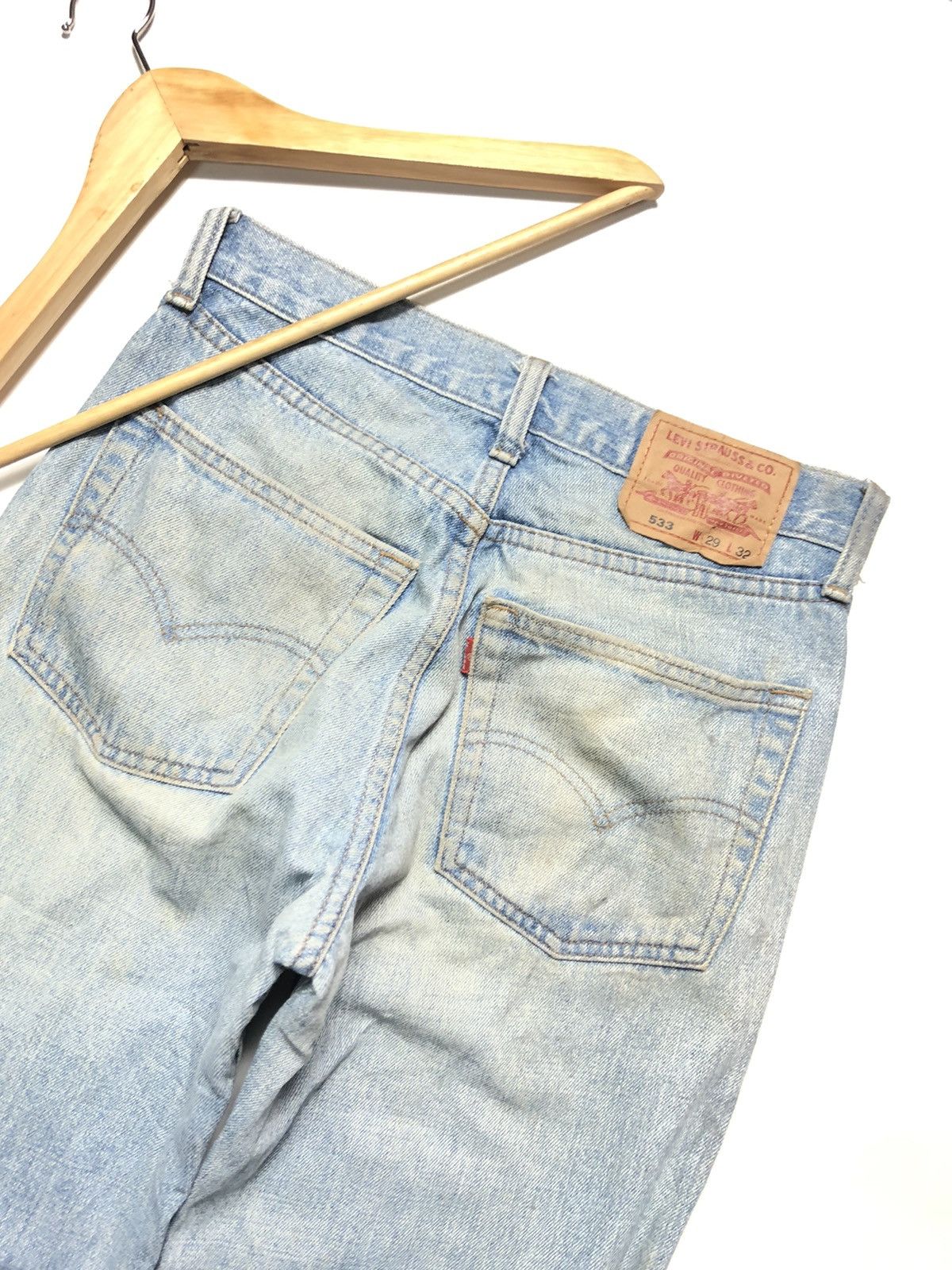 Levi's Vintage Clothing × Vintage VINTAGE LEVIS 533 BLUE WASH DISTRESSED DENIM Size US 29 - 3 Thumbnail