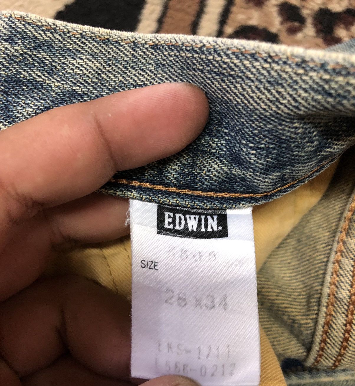 Edwin × Salvage × Vintage VINTAGE SELVEDGE EDWIN 505x DISTRESSED BLUE WASH DENIM Size US 27 - 7 Thumbnail