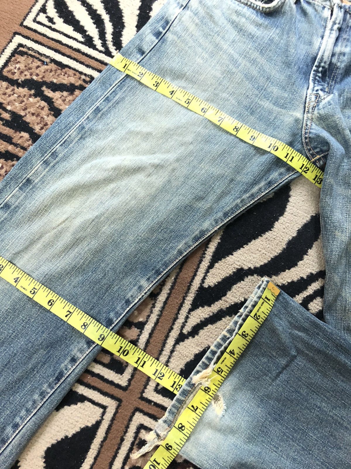 Edwin × Salvage × Vintage VINTAGE SELVEDGE EDWIN 505x DISTRESSED BLUE WASH DENIM Size US 27 - 18 Thumbnail