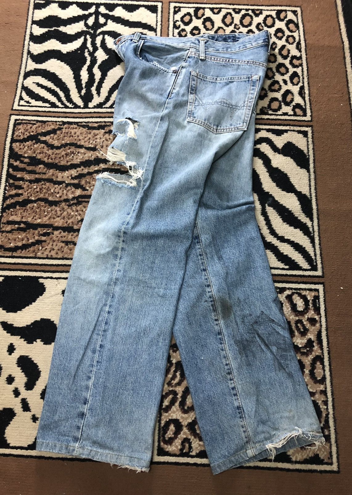 Edwin × Vintage VINTAGE SELVEDGE EDWIN 505x BLUE WASH DISTRESSED DENIM Size US 30 / EU 46 - 13 Thumbnail