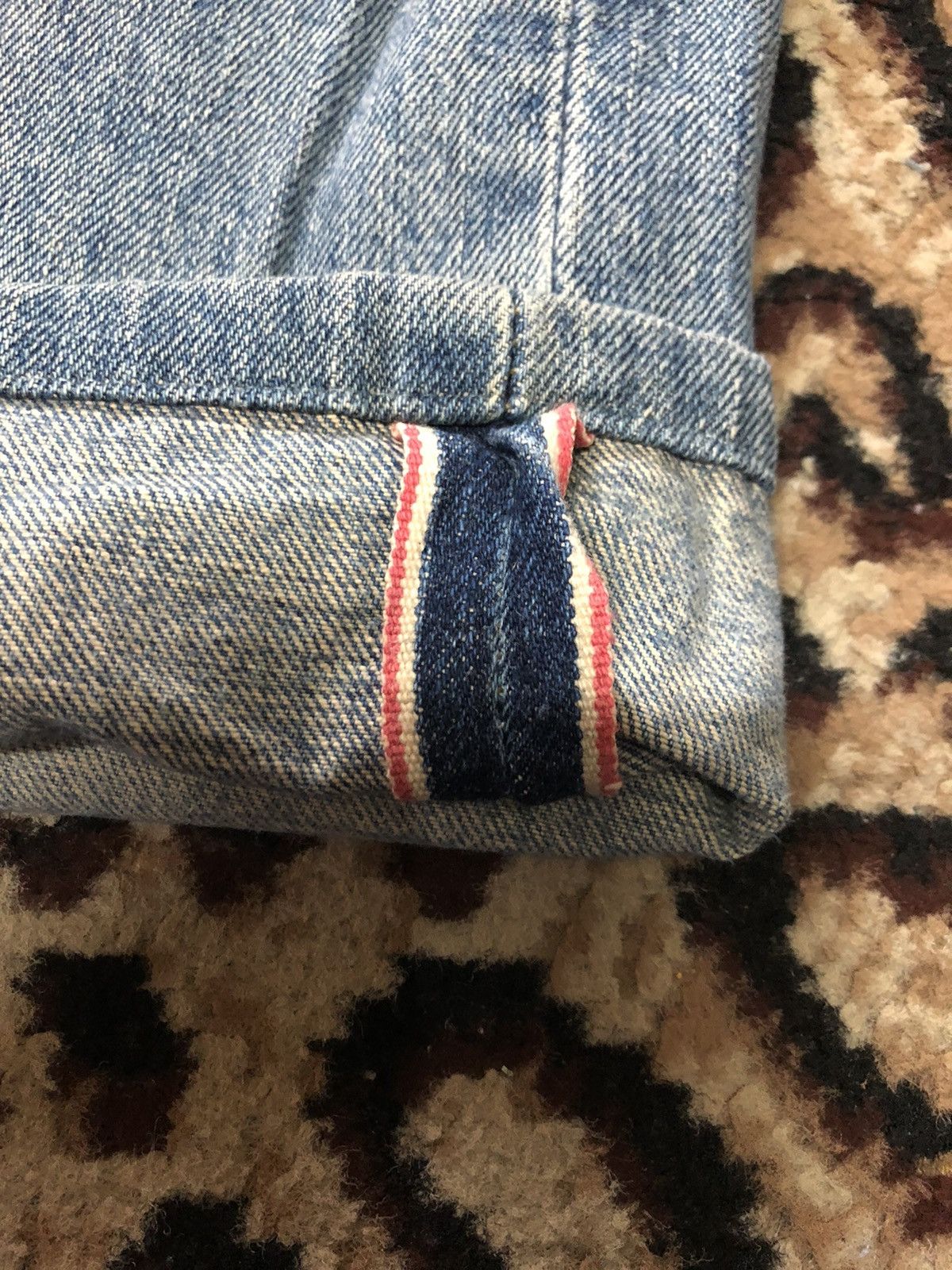 Edwin × Vintage VINTAGE SELVEDGE EDWIN 505x BLUE WASH DISTRESSED DENIM Size US 30 / EU 46 - 3 Thumbnail