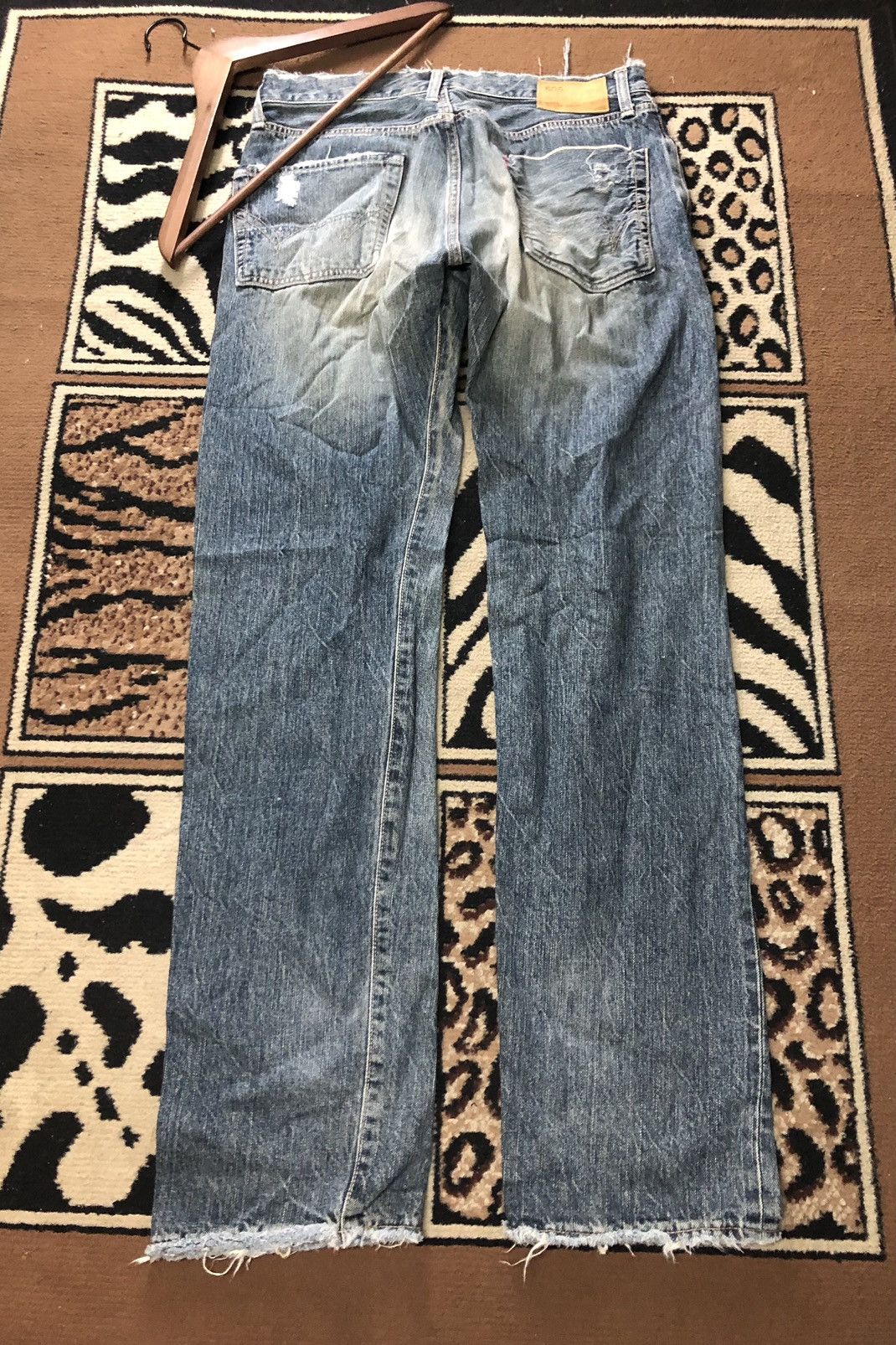 Edwin × Vintage VINTAGE SELVEDGE EDWIN 505 BLUE WASH DISTRESSED DENIM Size US 31 - 9 Thumbnail