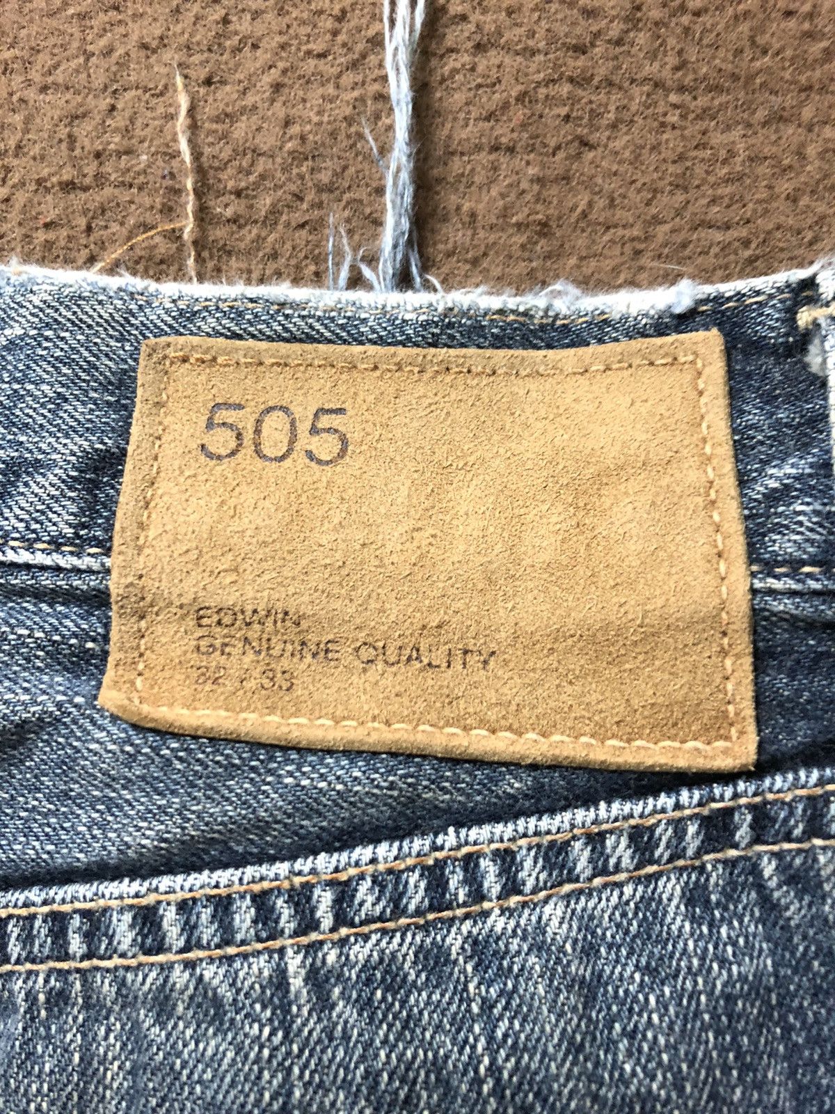 Edwin × Vintage VINTAGE SELVEDGE EDWIN 505 BLUE WASH DISTRESSED DENIM Size US 31 - 12 Thumbnail