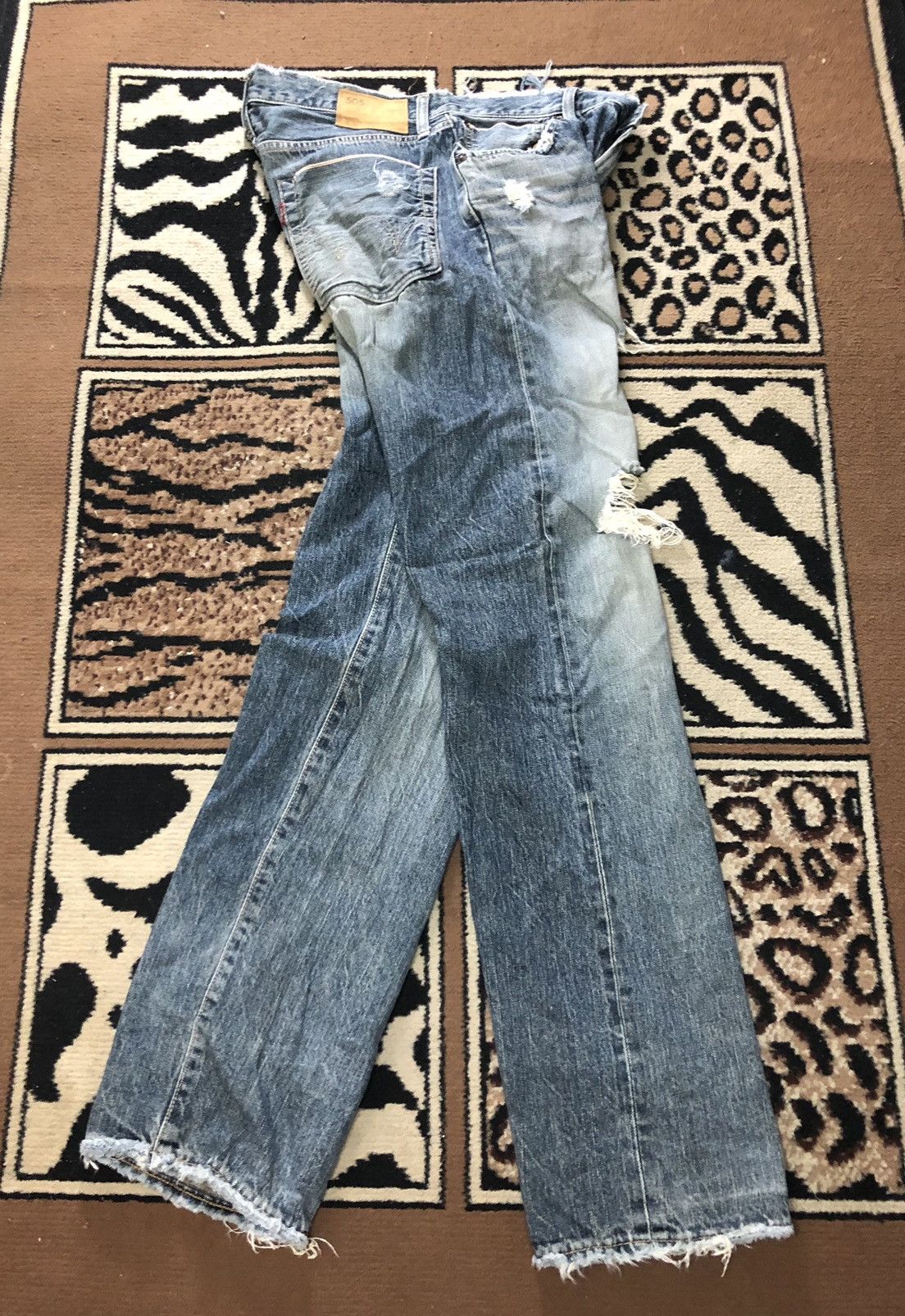 Edwin × Vintage VINTAGE SELVEDGE EDWIN 505 BLUE WASH DISTRESSED DENIM Size US 31 - 14 Thumbnail