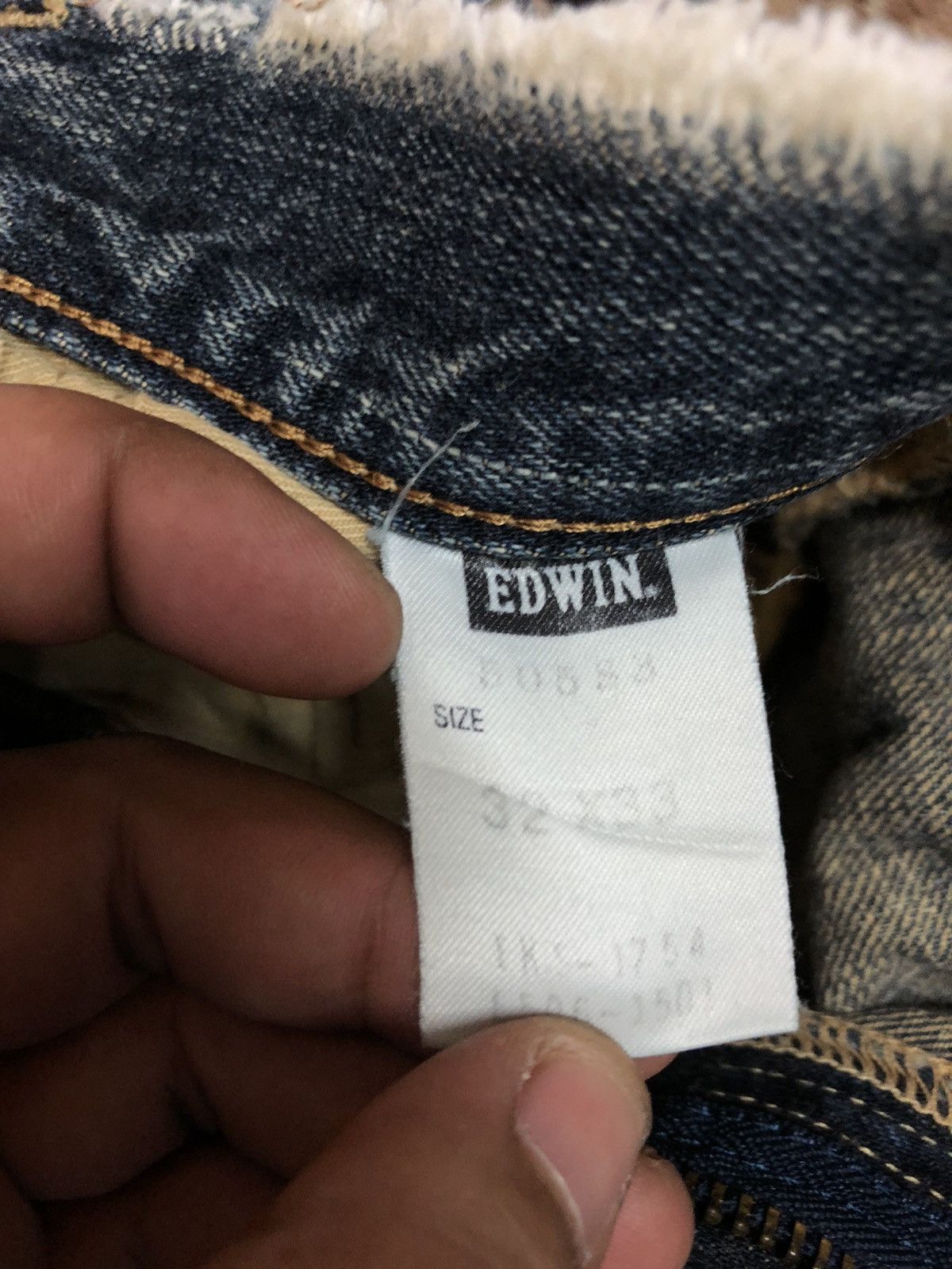 Edwin × Vintage VINTAGE SELVEDGE EDWIN 505 BLUE WASH DISTRESSED DENIM Size US 31 - 7 Thumbnail