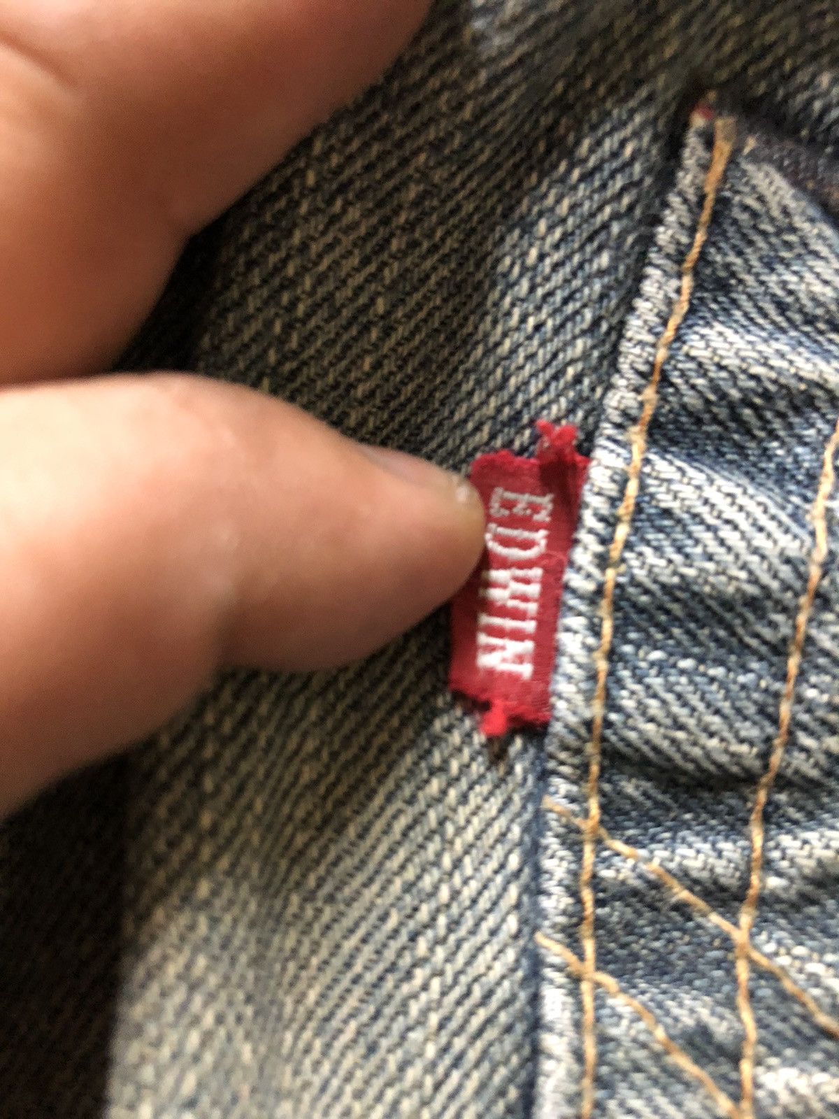 Edwin × Vintage VINTAGE SELVEDGE EDWIN 505 BLUE WASH DISTRESSED DENIM Size US 31 - 11 Thumbnail