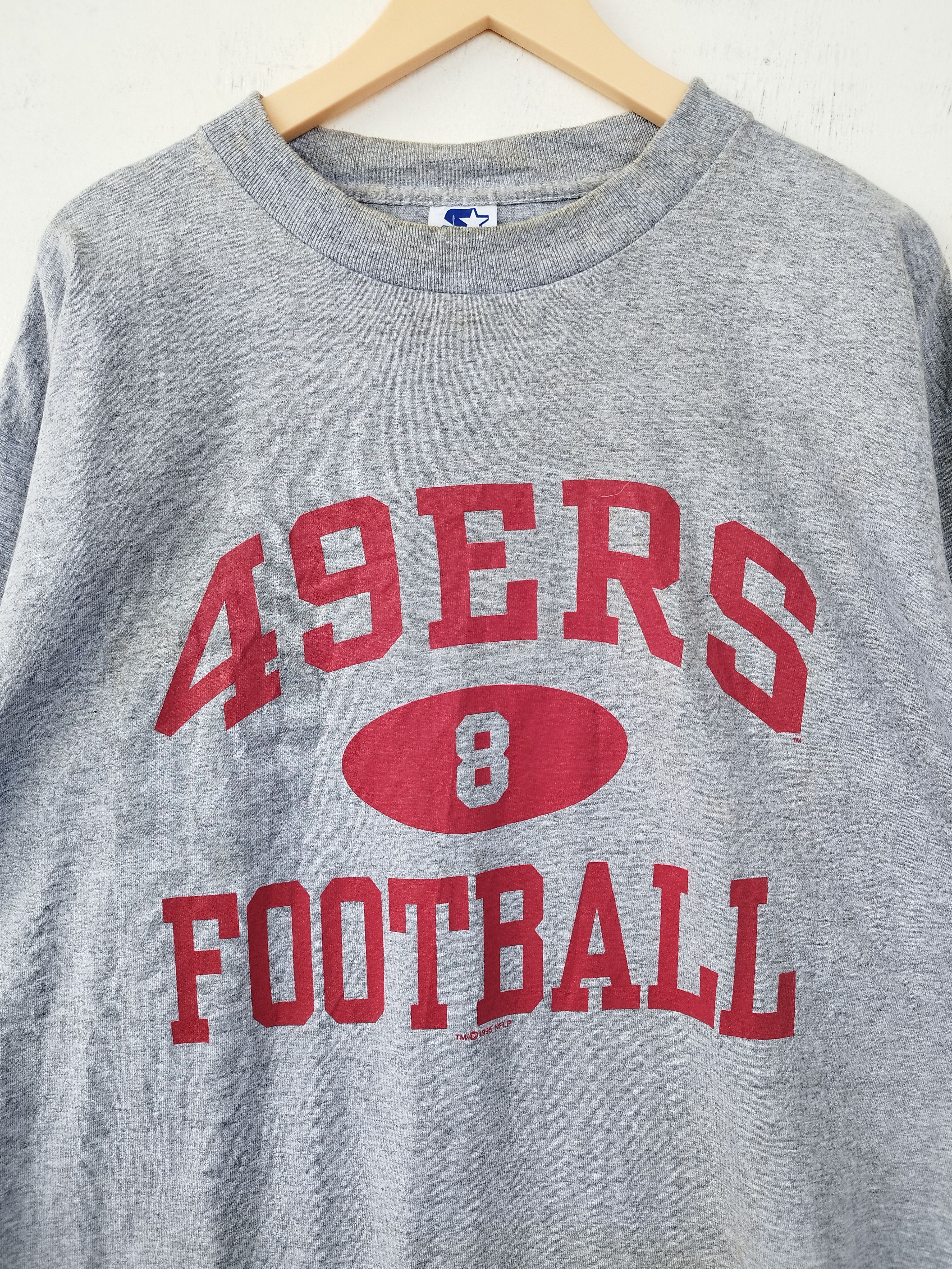 NFL 🔥 Vintage 90s Vintage American Football 49 ers t shirt Size US XL / EU 56 / 4 - 1 Thumbnail