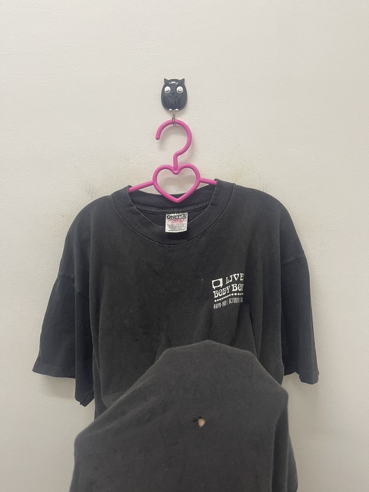 Band Tees Rare 90s Vintage LIVE! BODY BODY Japan Hibiya Yaon 1995 Size US L / EU 52-54 / 3 - 7 Thumbnail