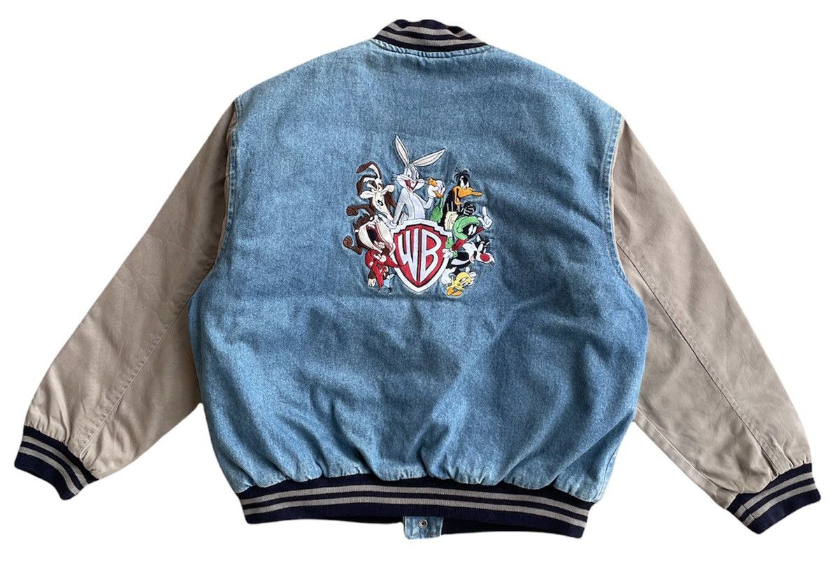 Looney Tunes Warner Bros Denim Varsity Jacket