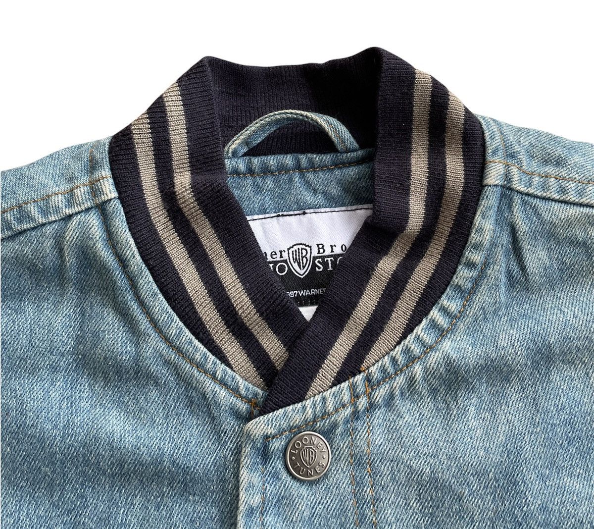 Warner Bros Looney Tunes Warner Bros Denim Varsity Jacket Size US M / EU 48-50 / 2 - 8 Thumbnail