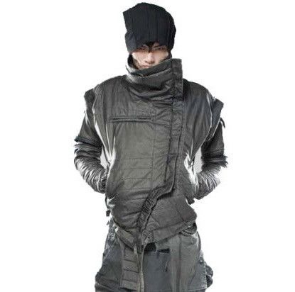 image of Demobaza Tech Bomber in Silver, Men's (Size Small)