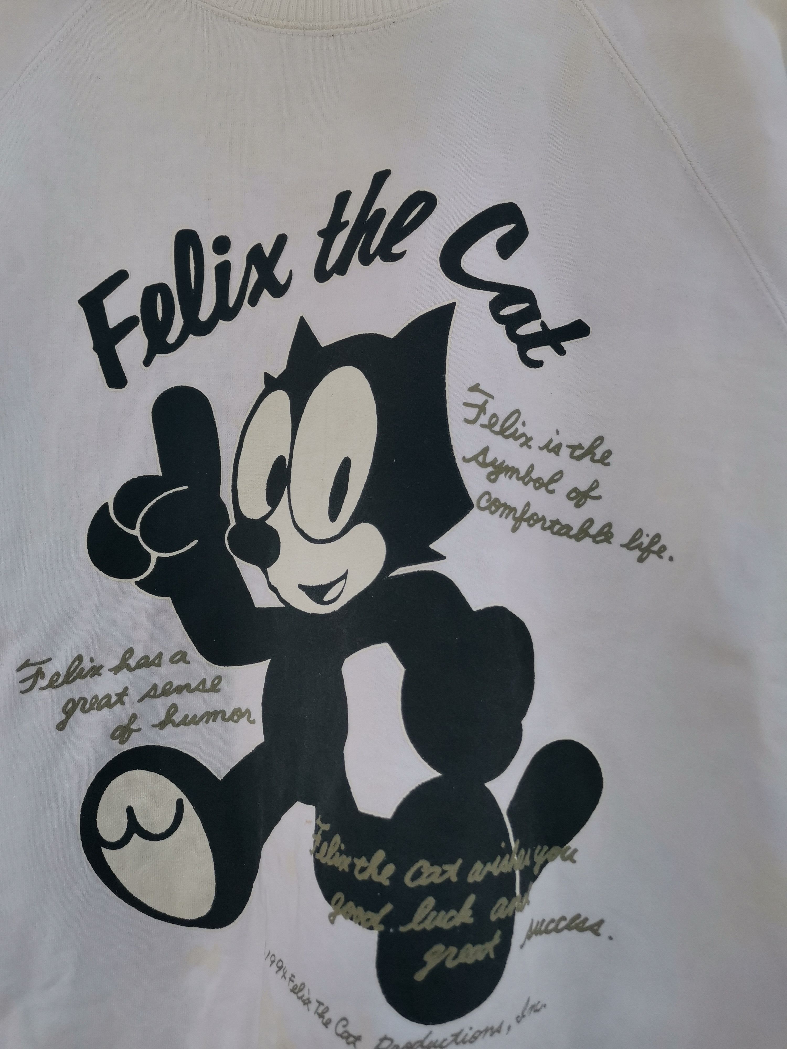 Japanese Brand Vintage 1994 Felix The Cat Cartoon Anima Sweatshirt Size US M / EU 48-50 / 2 - 2 Thumbnail