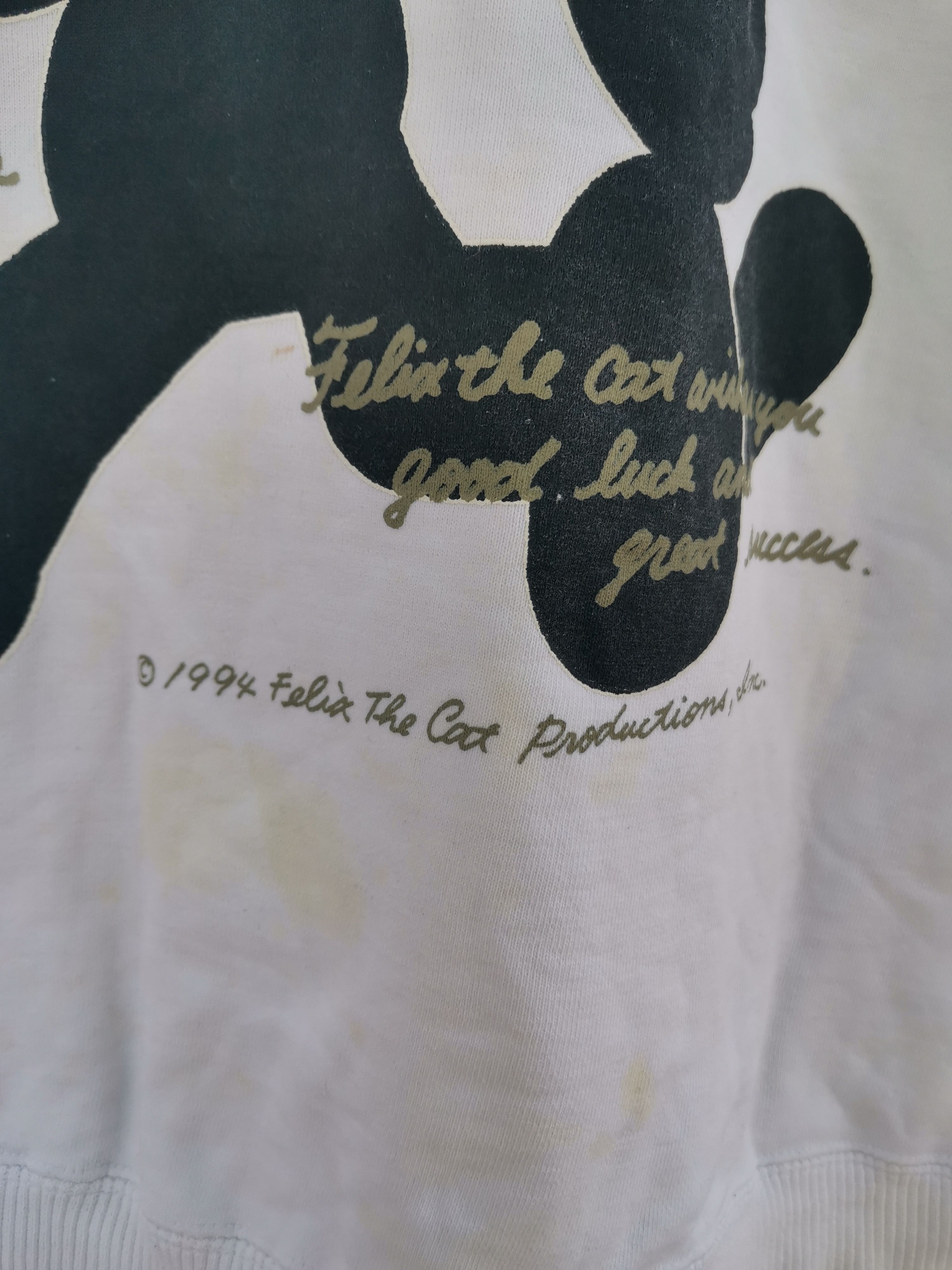 Japanese Brand Vintage 1994 Felix The Cat Cartoon Anima Sweatshirt Size US M / EU 48-50 / 2 - 3 Thumbnail