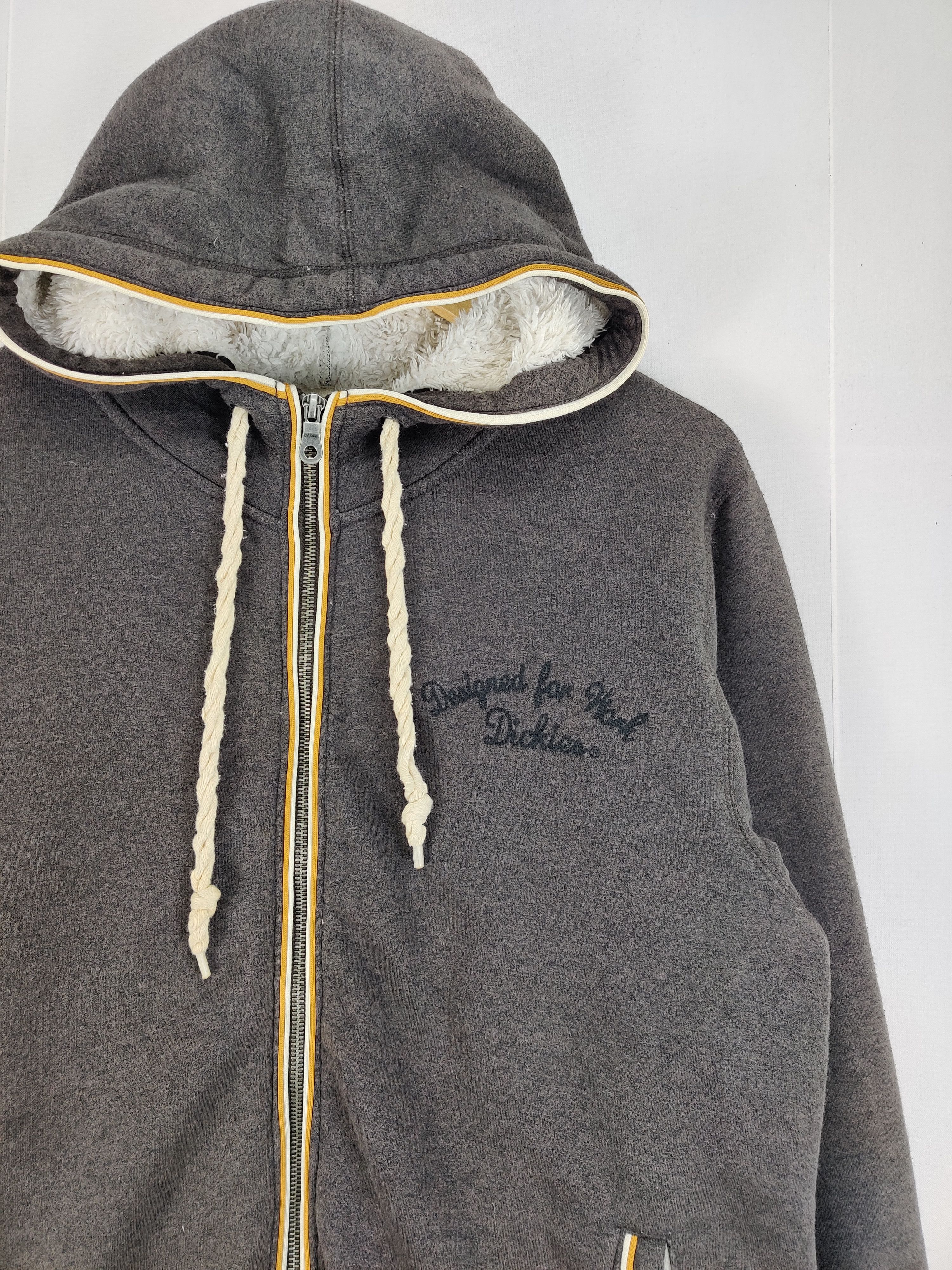 Dickies Vintage Dickies Shearling Zipper Hoodie Size US XL / EU 56 / 4 - 4 Thumbnail
