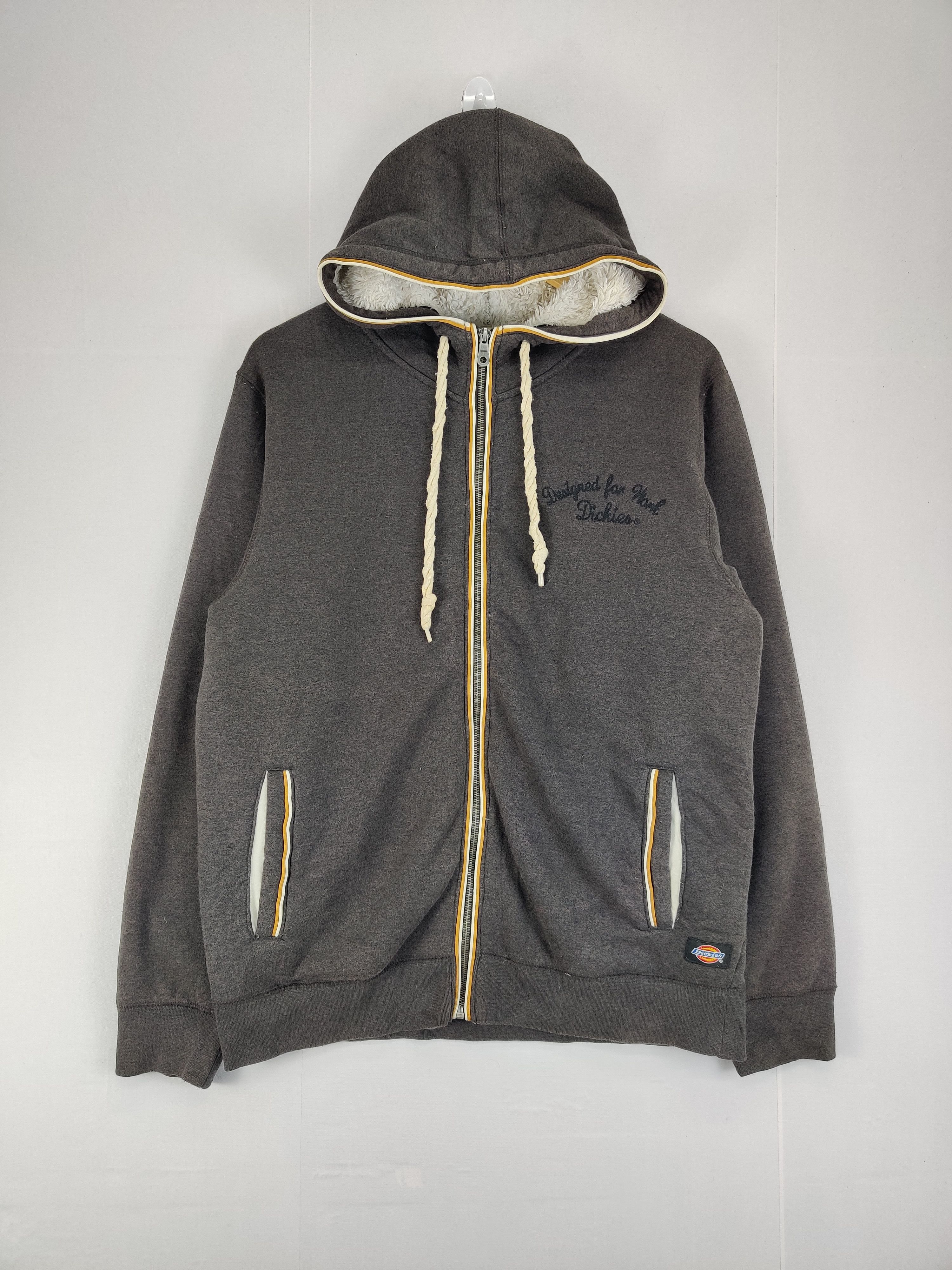 Dickies Vintage Dickies Shearling Zipper Hoodie Size US XL / EU 56 / 4 - 1 Thumbnail