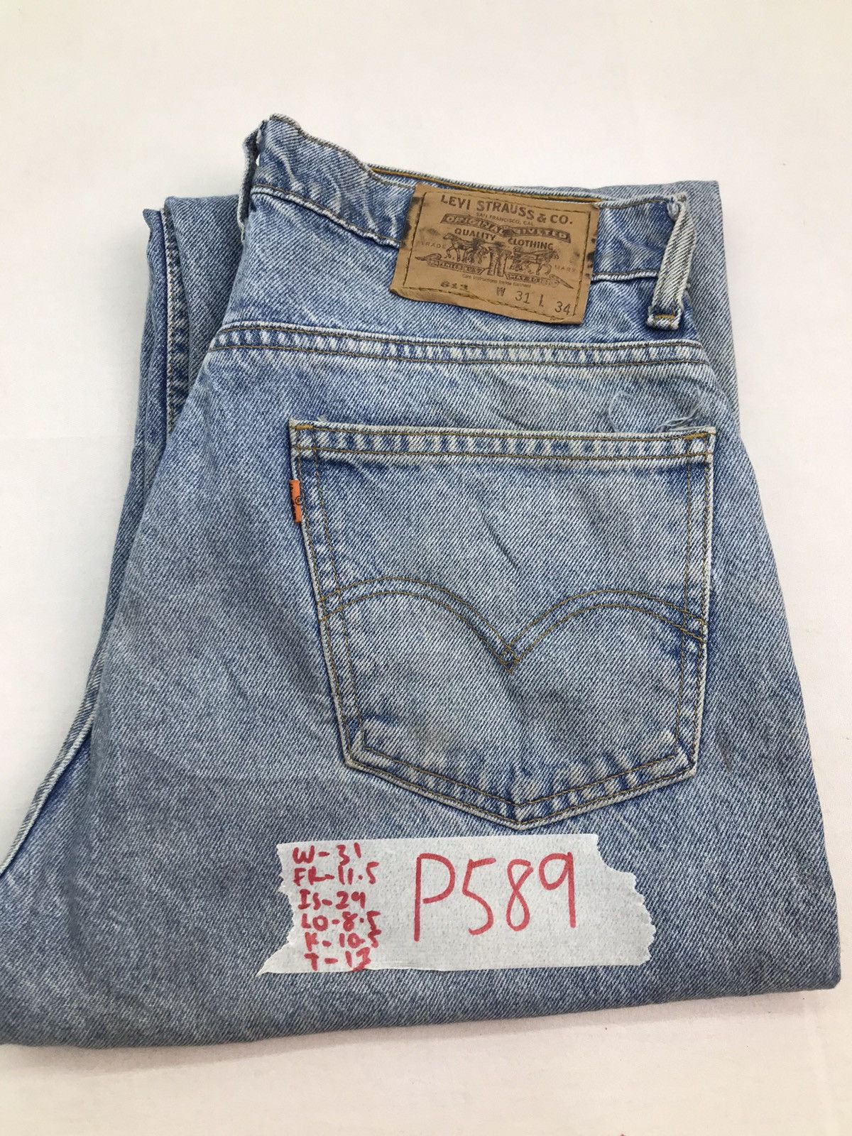 Levi's Vintage Levis 613 orange tag denim jeans Size US 31 - 25 Thumbnail