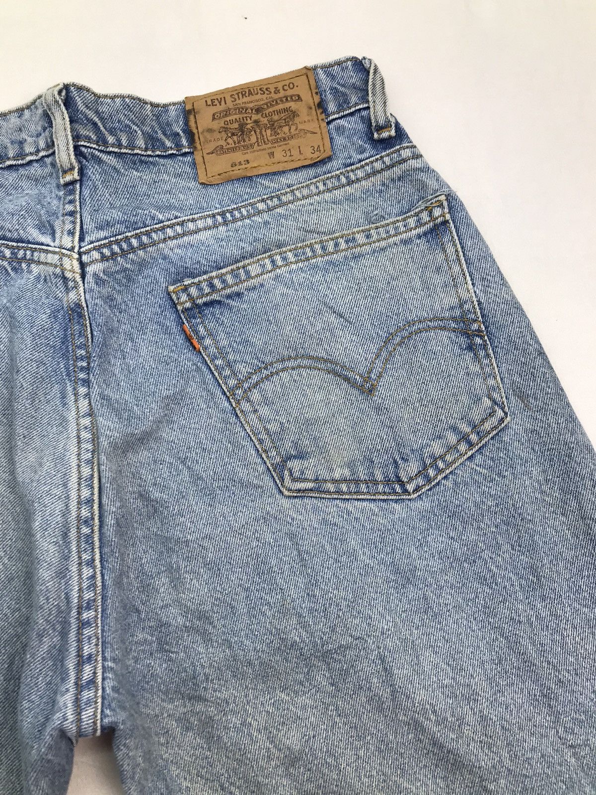 Levi's Vintage Levis 613 orange tag denim jeans Size US 31 - 21 Thumbnail