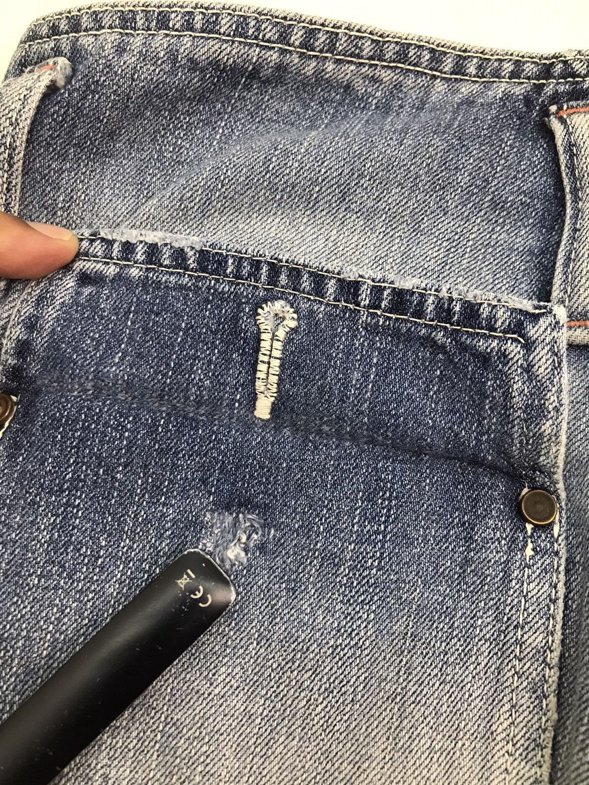 Japanese Brand Johnbull baker fatigue denim jeans pants Size US 31 - 19 Thumbnail
