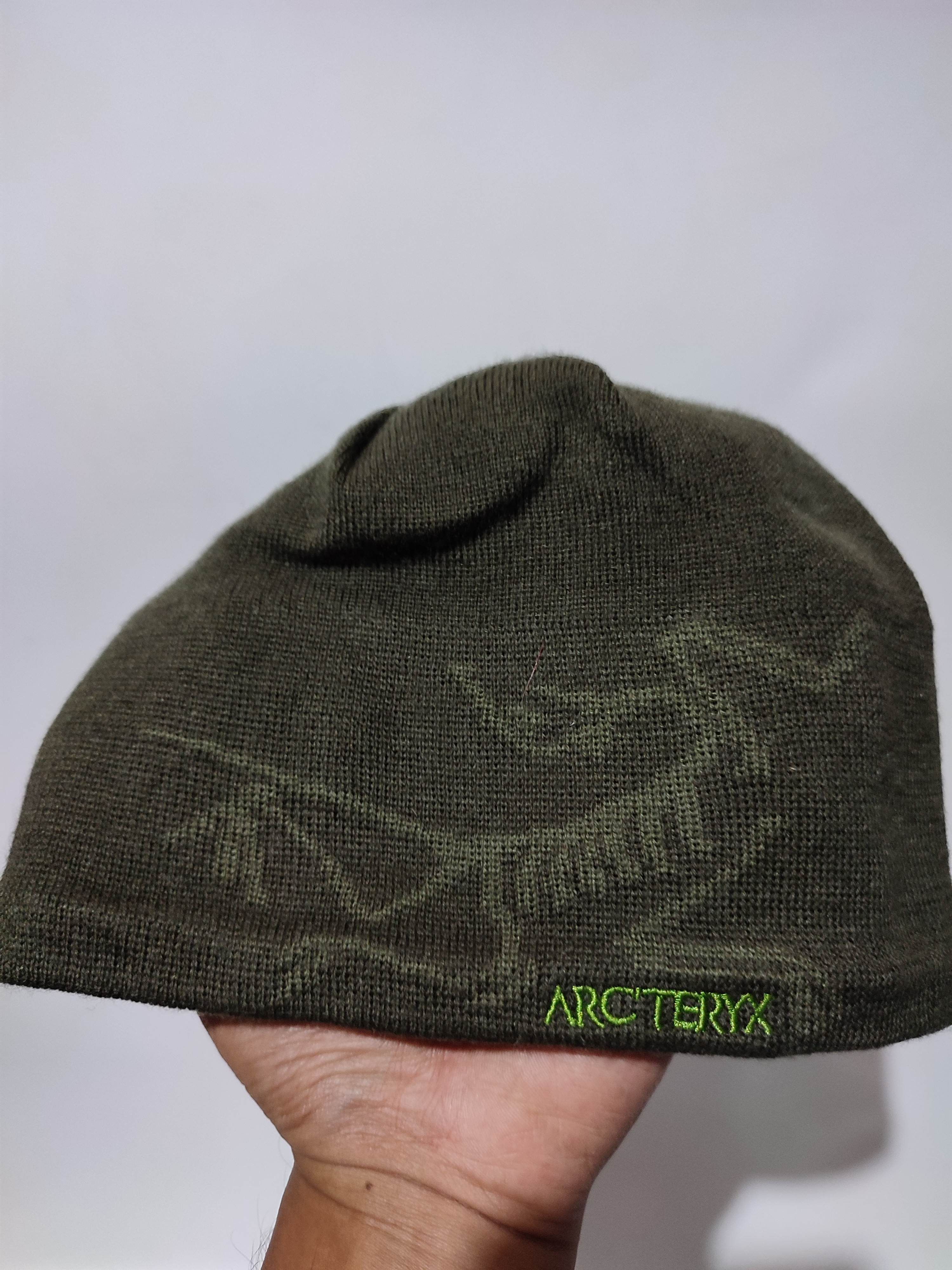 image of Arcteryx Big Logo Beanie Olive Hats, Men's