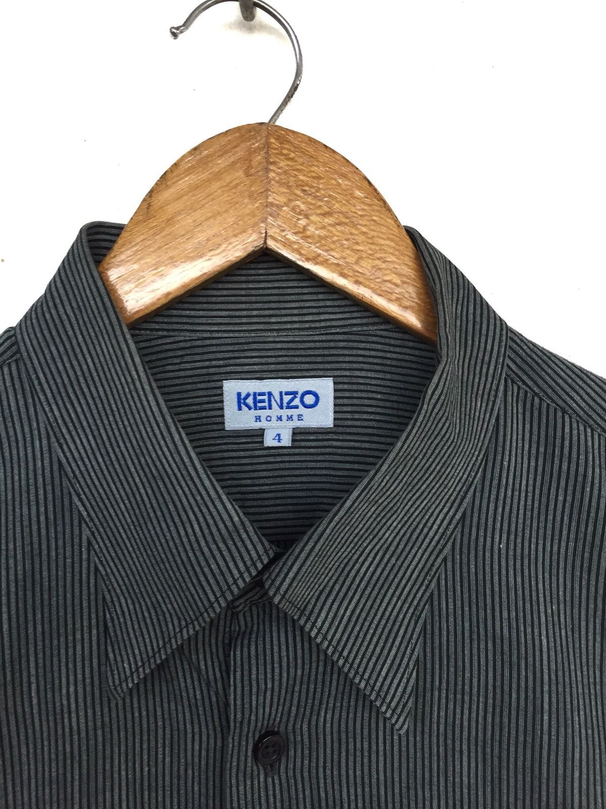 Kenzo Kenzo Homme Striped Rayon Cotton O/S Button Shirt Size US L / EU 52-54 / 3 - 6 Thumbnail