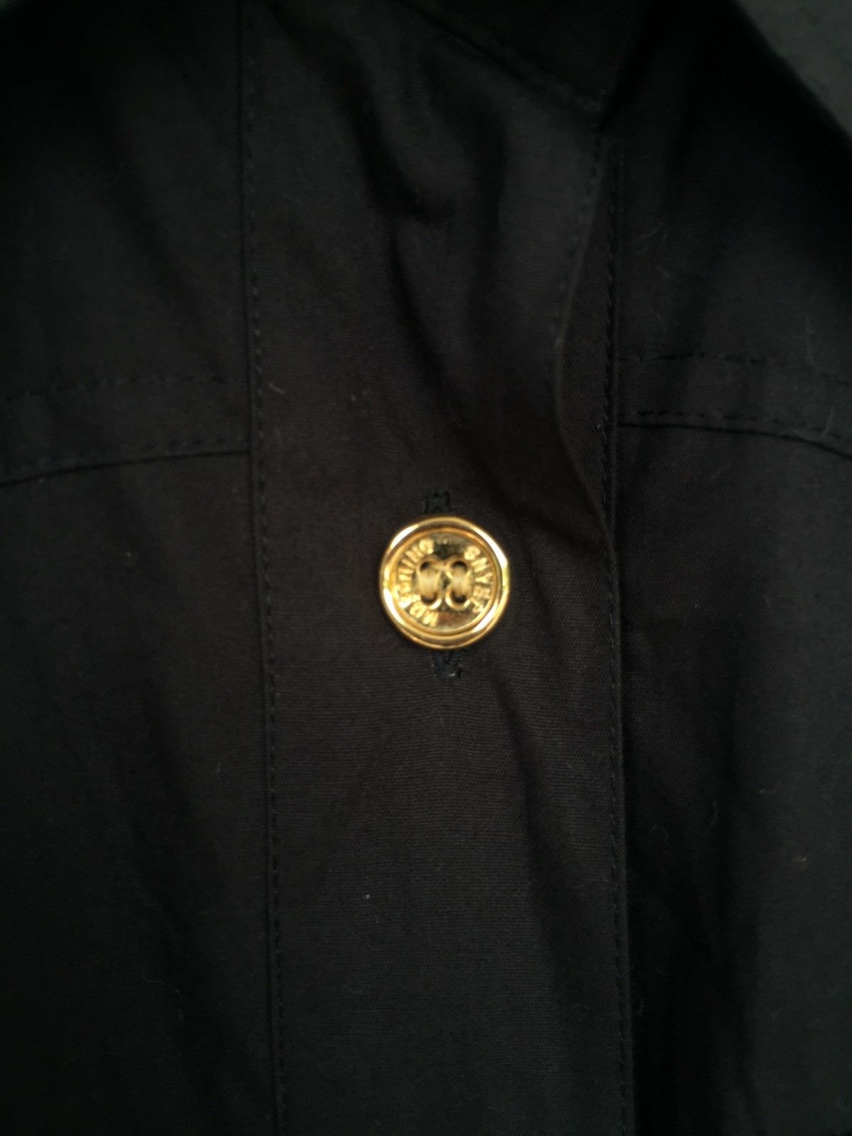 Moschino 90s Moschino 🇮🇹 Black Slim Fit Button Up Shirt Size US S / EU 44-46 / 1 - 3 Thumbnail