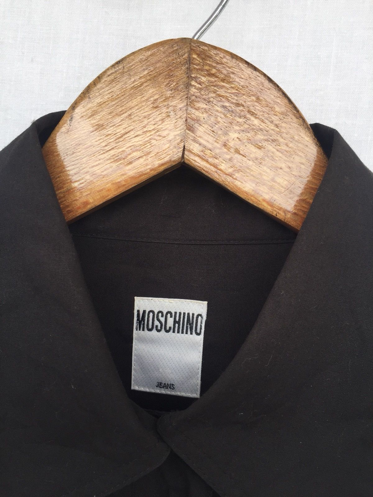 Moschino 90s Moschino 🇮🇹 Black Slim Fit Button Up Shirt Size US S / EU 44-46 / 1 - 7 Thumbnail