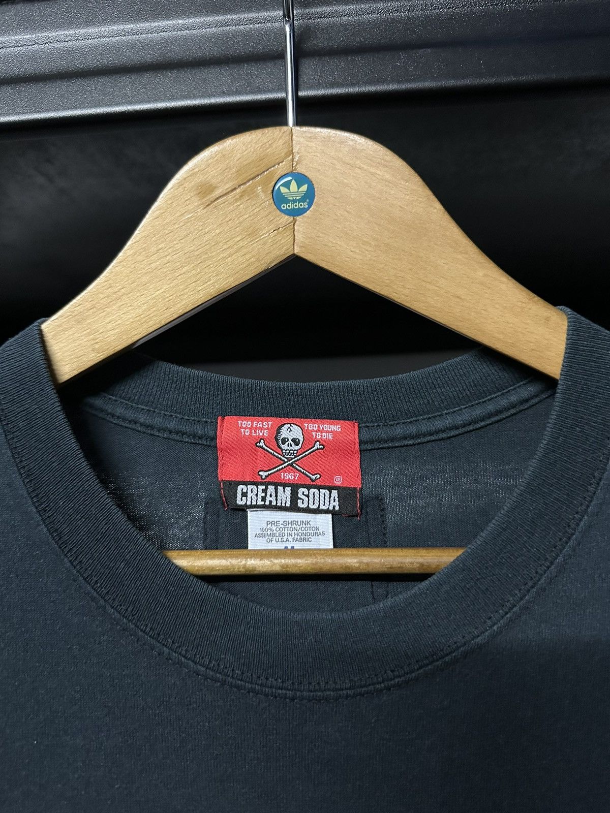 Anvil × Japanese Brand × Vintage Vintage Cream Soda Black Cats 8 Ball Japan Faded Tee Size US M / EU 48-50 / 2 - 4 Thumbnail