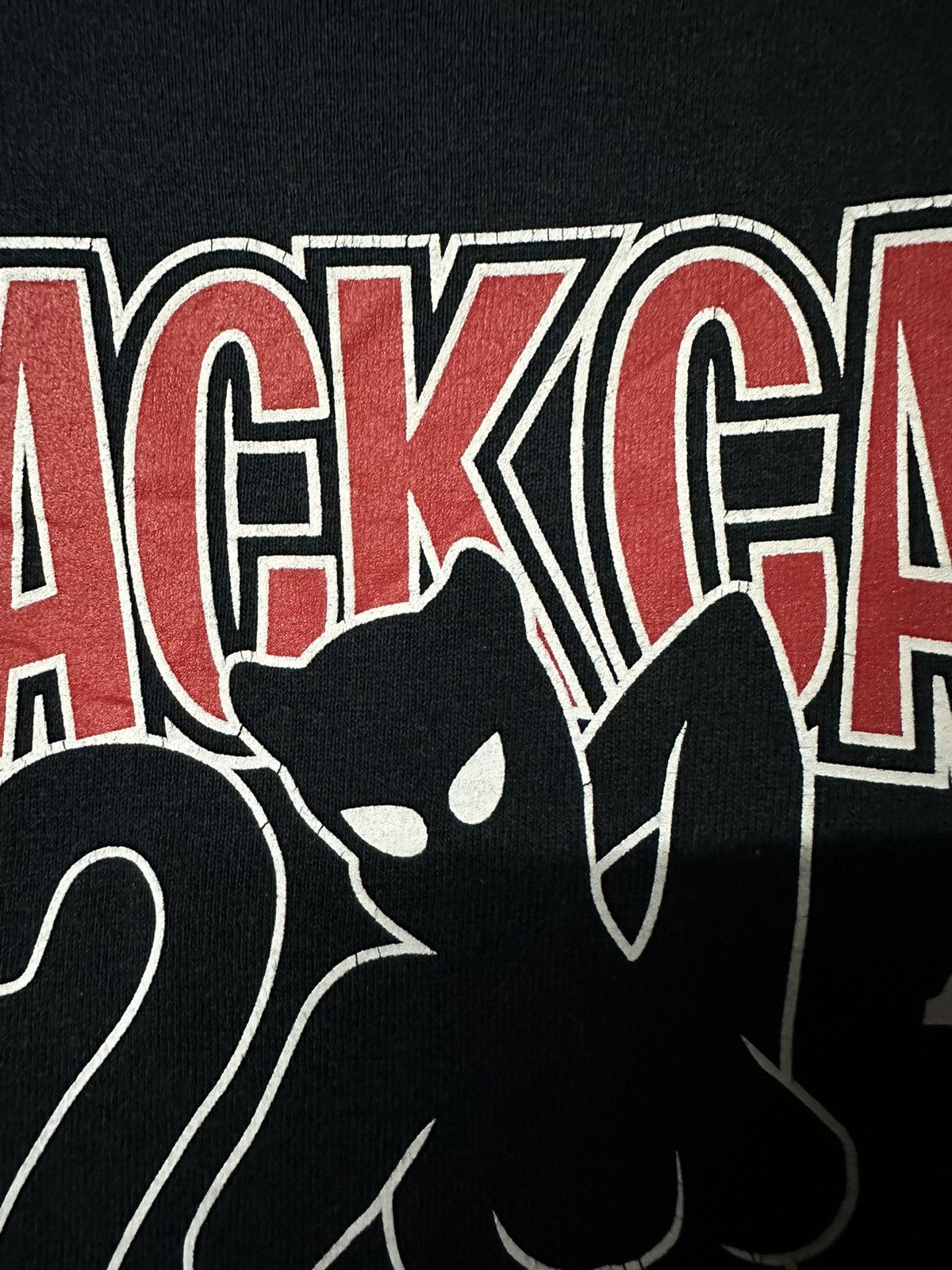 Anvil × Japanese Brand × Vintage Vintage Cream Soda Black Cats 8 Ball Japan Faded Tee Size US M / EU 48-50 / 2 - 3 Thumbnail