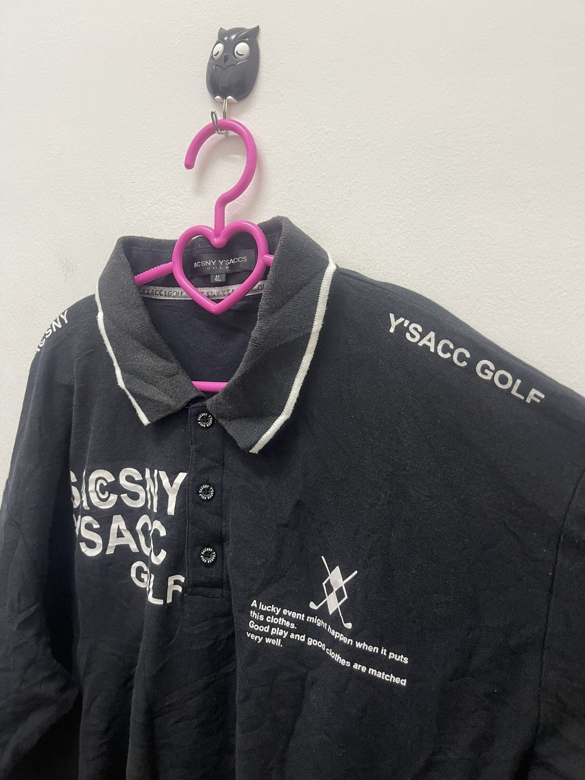 Yohji Yamamoto Rare Vintage SACSNY YSACCS Golf Spell Out Polo Tee Size US L / EU 52-54 / 3 - 4 Thumbnail