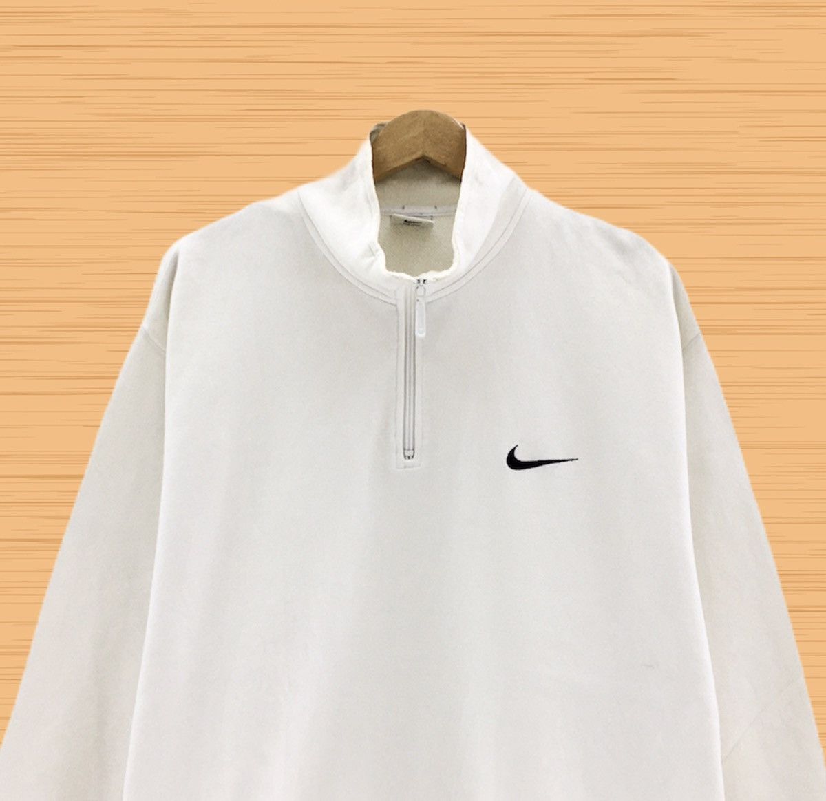 Nike Vintage 90s Nike Small Swoosh Half Zip Sweatshirt Small Log Size US L / EU 52-54 / 3 - 4 Thumbnail