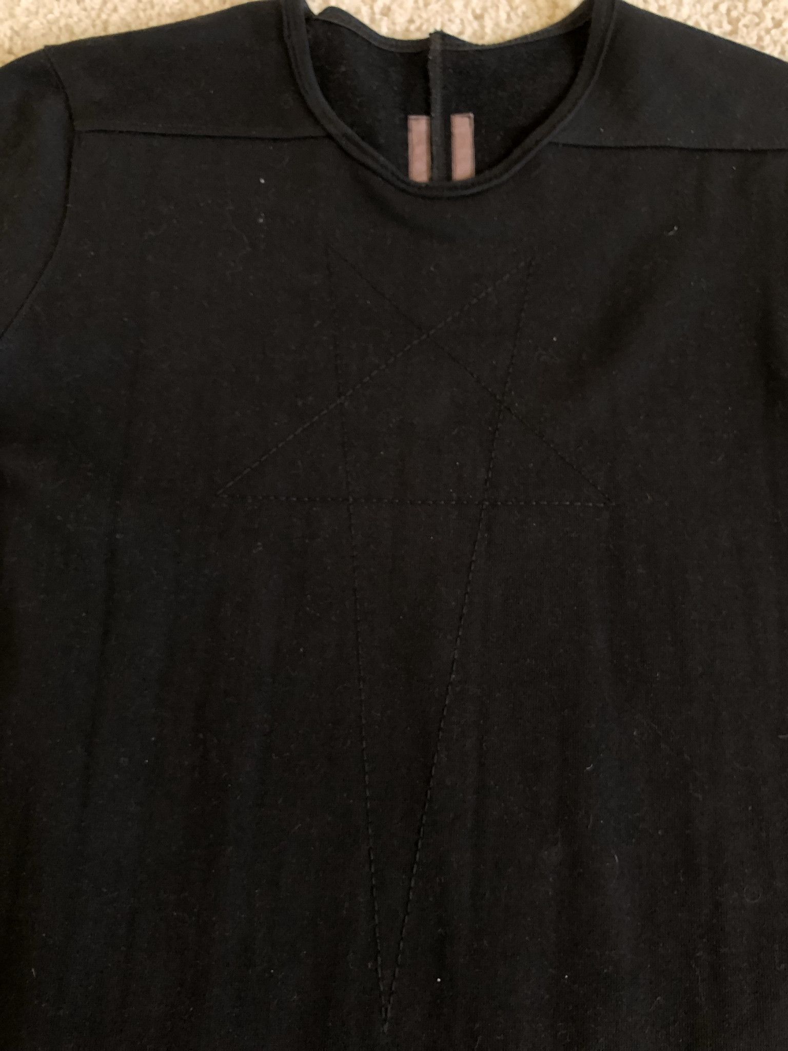 Rick Owens Drkshdw Pentagram Embroidered Level Tee Size US S / EU 44-46 / 1 - 2 Thumbnail