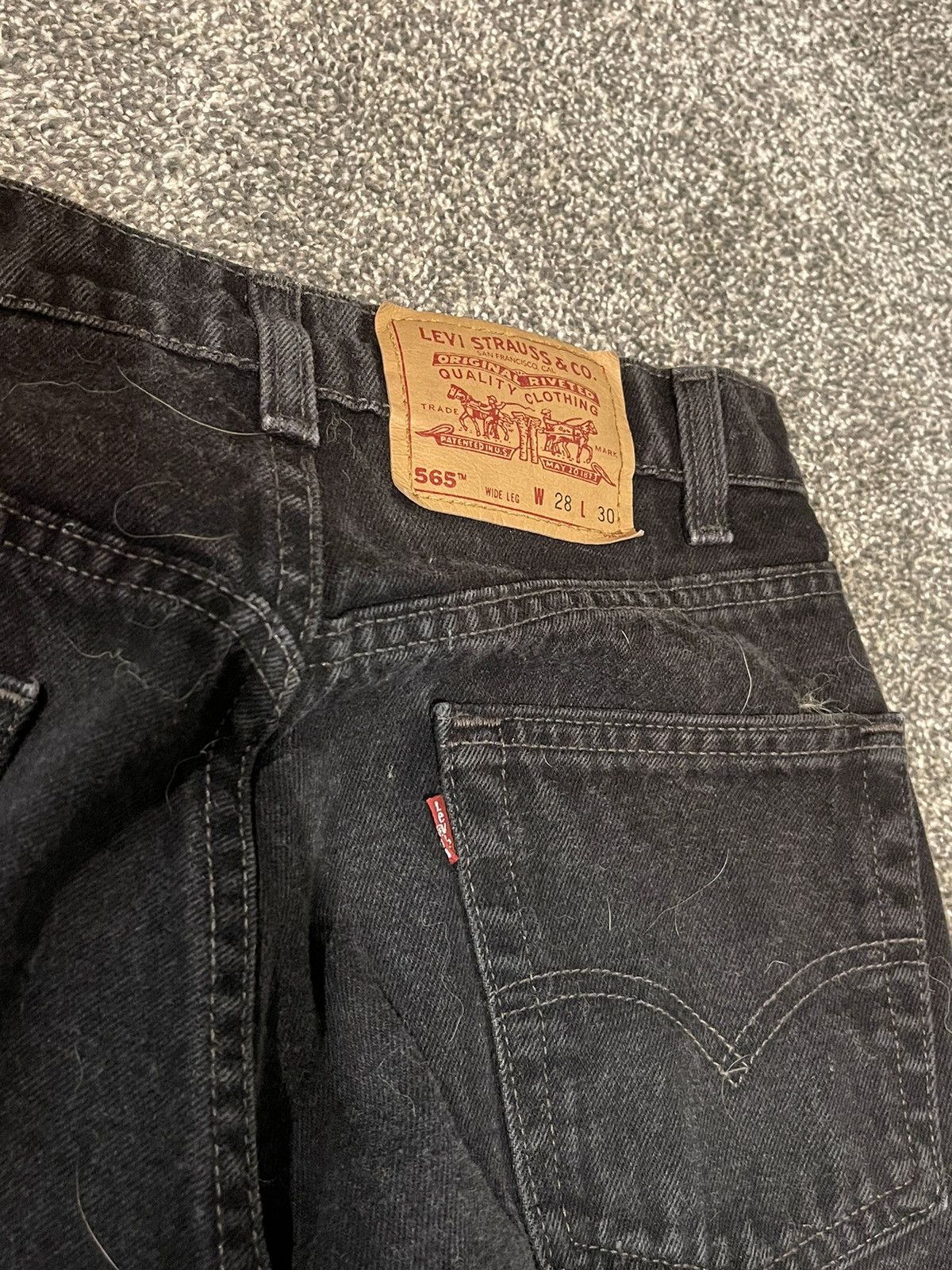 Levi's × Vintage Wide Leg 1996 Vintage Levi’s 565 Distressed Denim Size US 28 / EU 44 - 10 Thumbnail