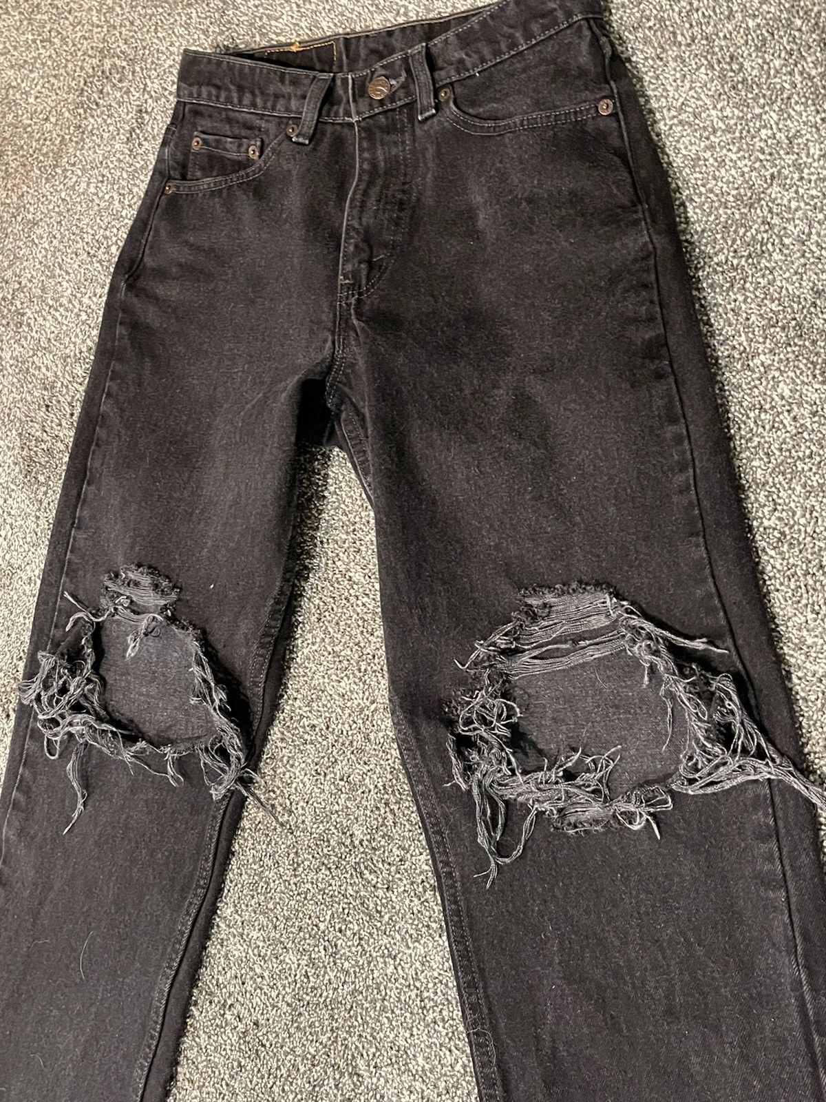 Levi's × Vintage Wide Leg 1996 Vintage Levi’s 565 Distressed Denim Size US 28 / EU 44 - 4 Thumbnail