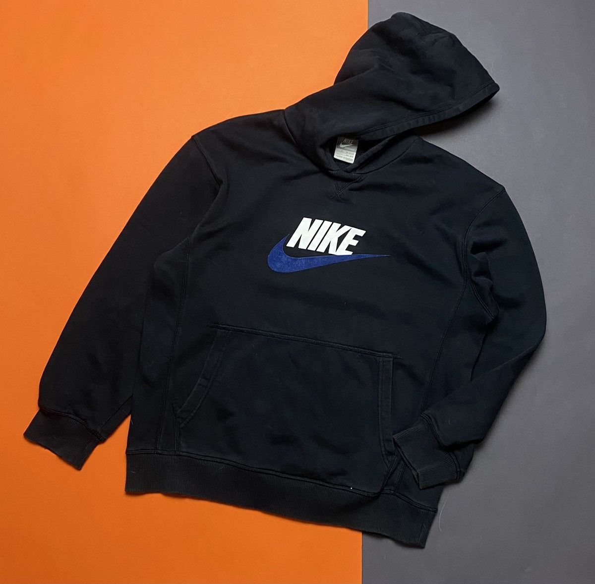 Nike × Vintage Vintage Nike Hoodies velvet logo Size US S / EU 44-46 / 1 - 1 Thumbnail