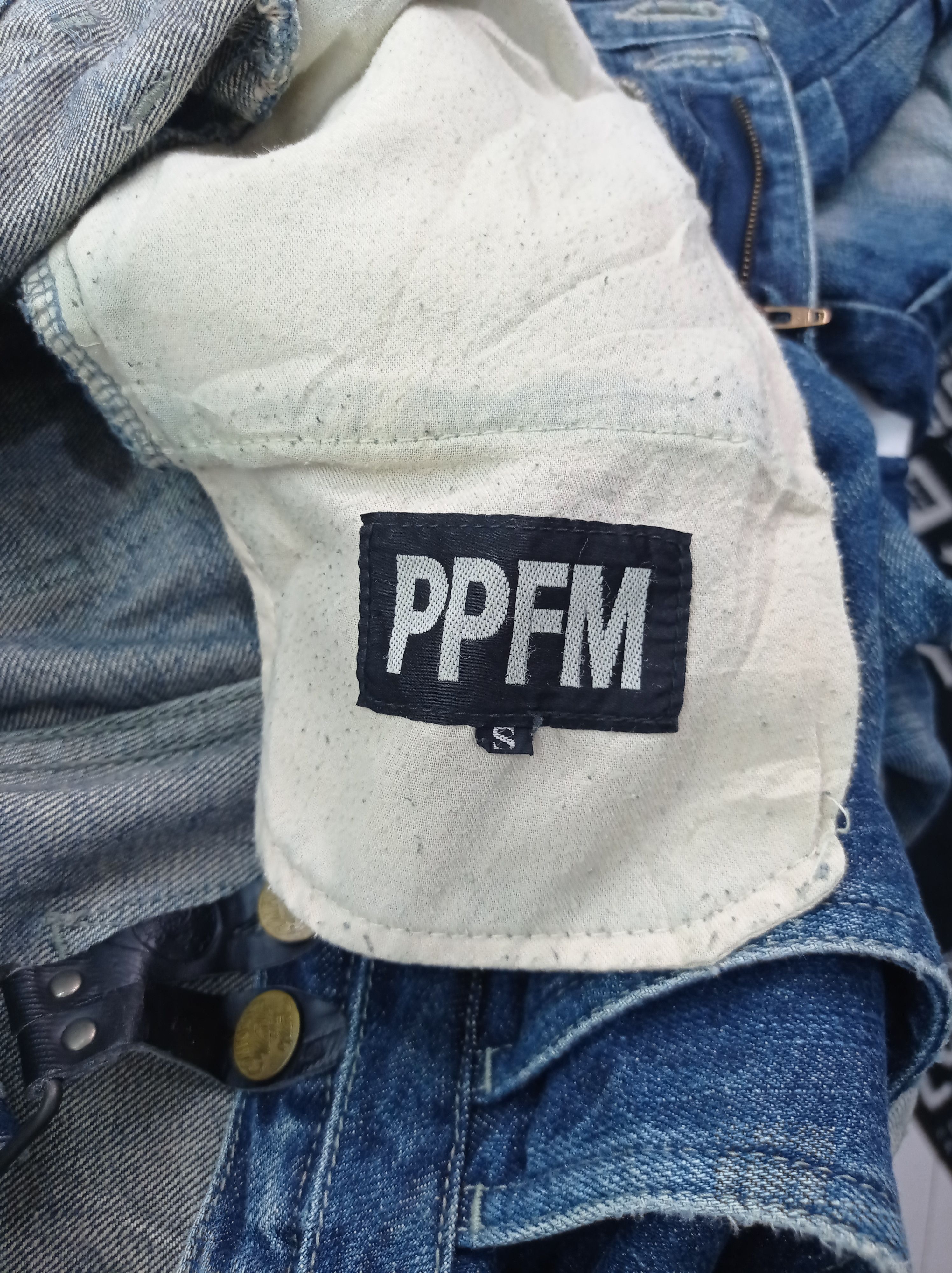 PPFM 🔥Vintage PPFM Suspender Denim Pants Size US 31 - 6 Thumbnail