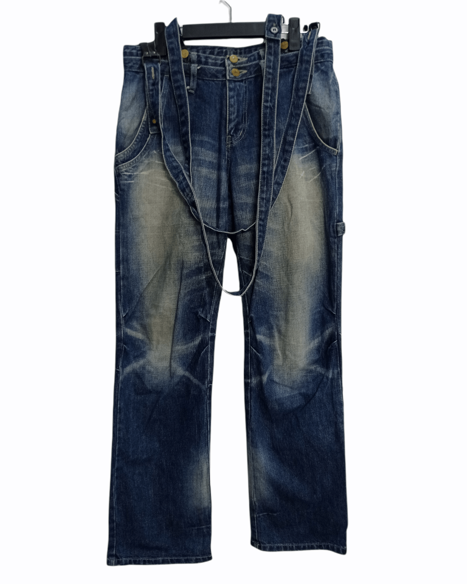 PPFM 🔥Vintage PPFM Suspender Denim Pants Size US 31 - 1 Thumbnail