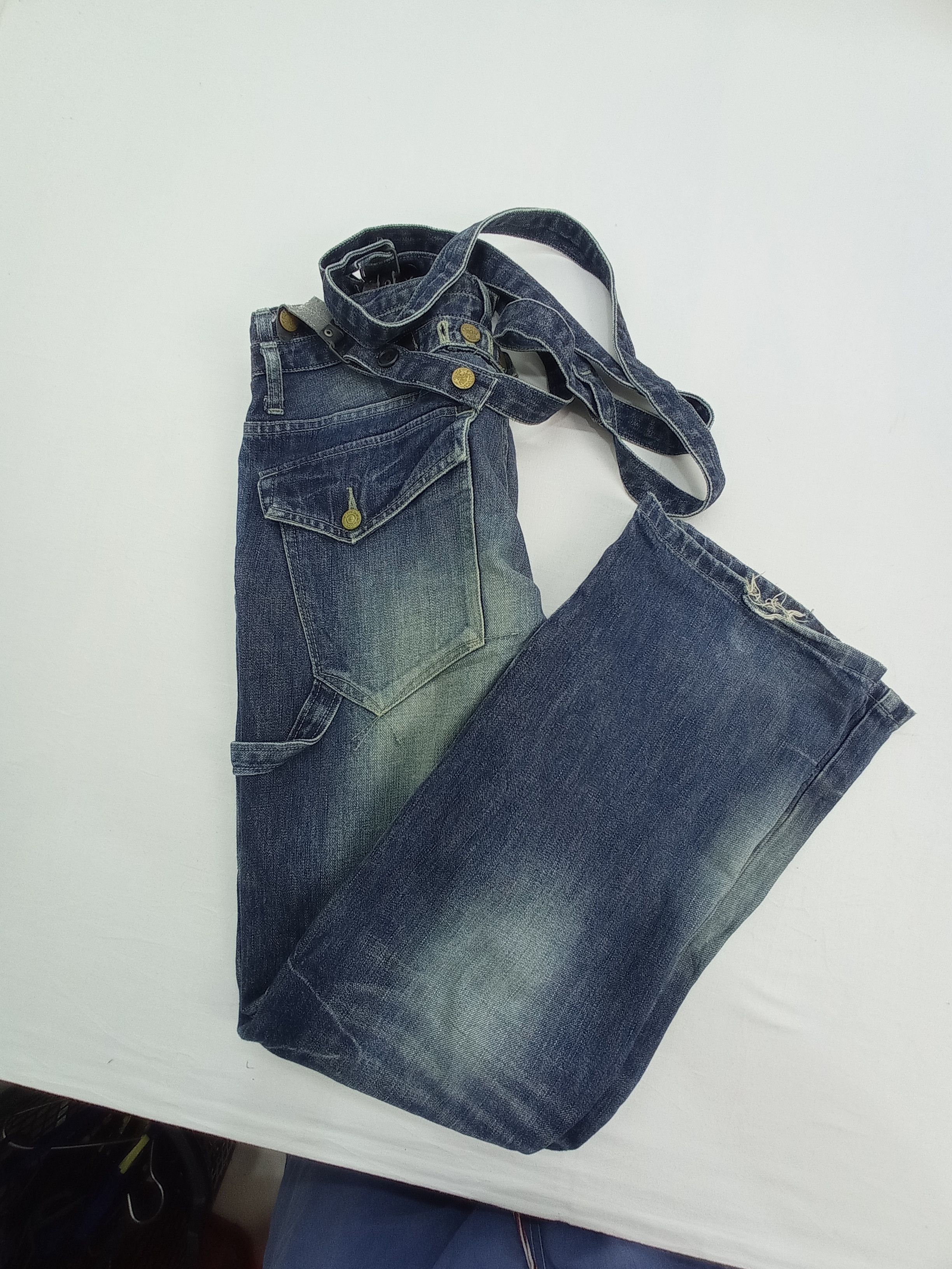 PPFM 🔥Vintage PPFM Suspender Denim Pants Size US 31 - 3 Thumbnail