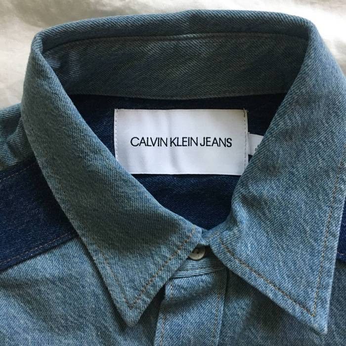 Calvin Klein Contrasting Western CK Logo Denim Shirt Size US L / EU 52-54 / 3 - 5 Thumbnail
